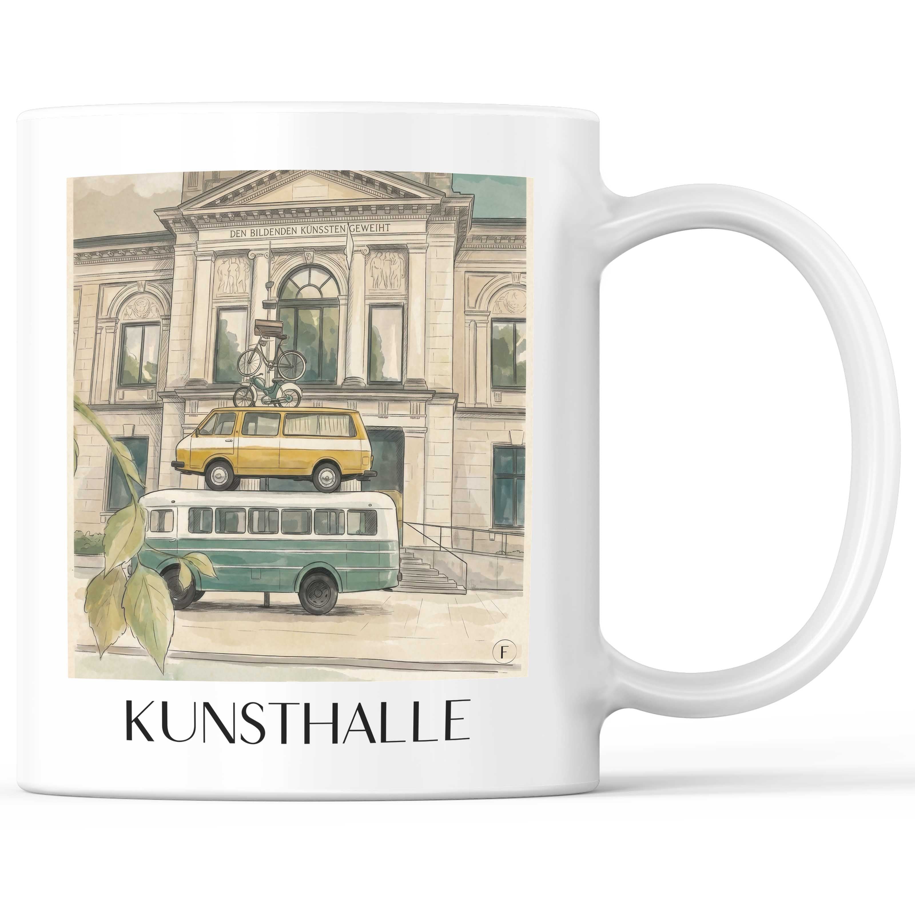 Kunsthalle Kaffeebecher - Bremen - Deutschland Becher - Kaffeetasse im Aquarell Stil - favplace