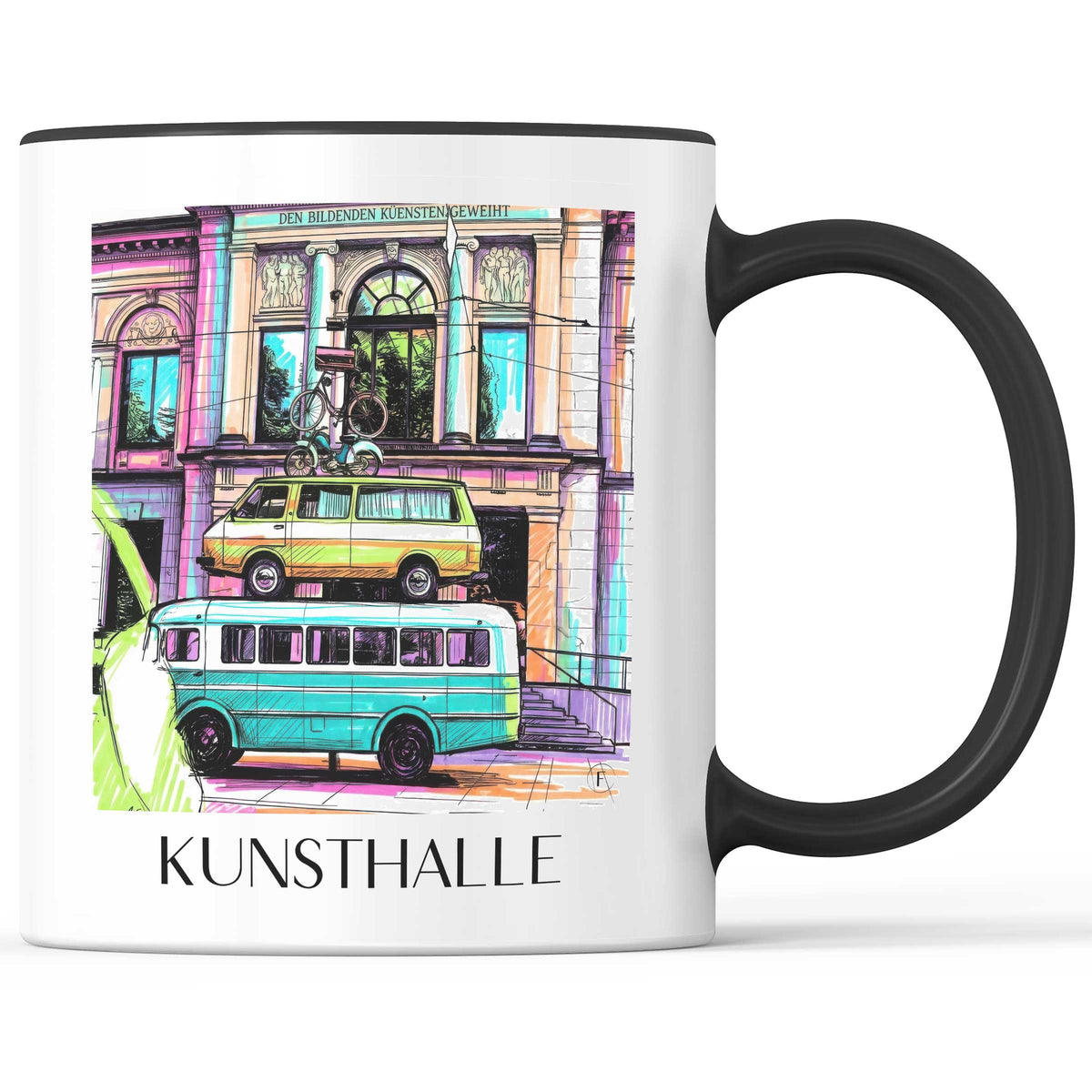 Kunsthalle Kaffeebecher - Bremen - Deutschland Becher - Kaffeetasse im Tag Graffiti Stil - favplace