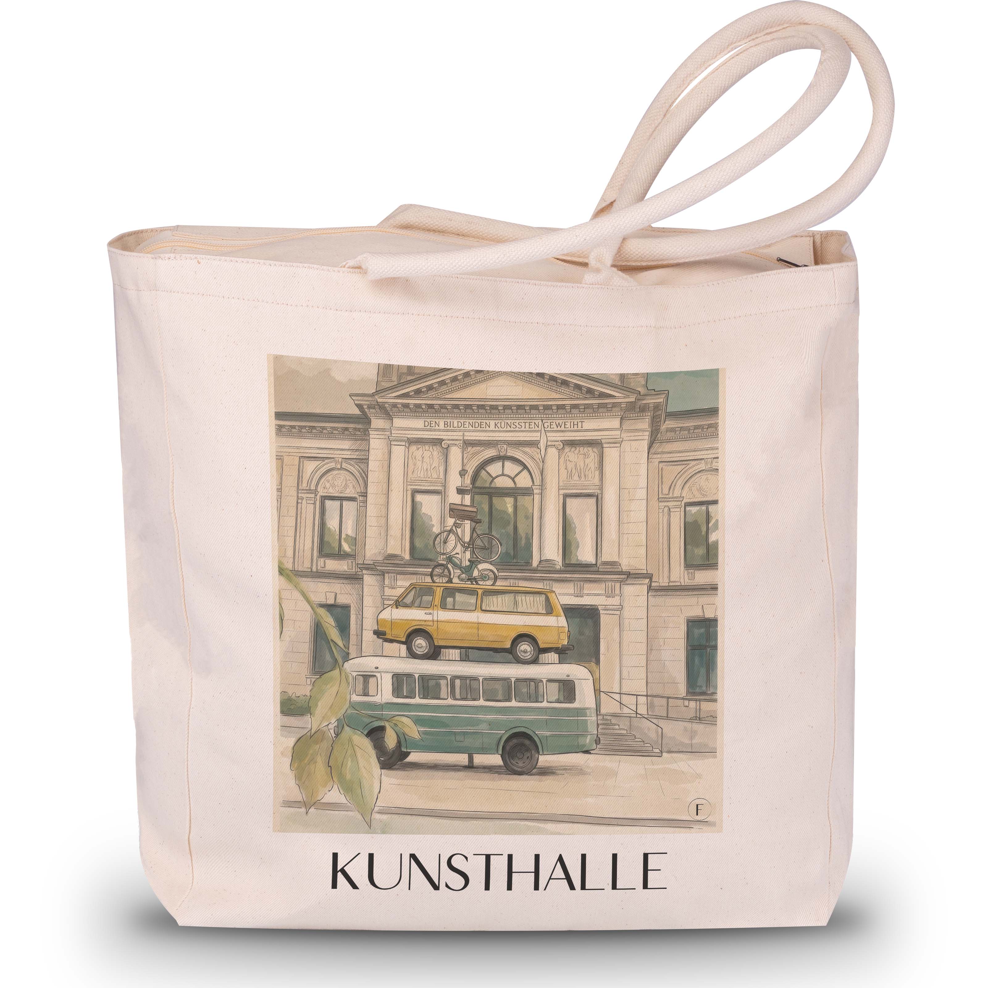 Kunsthalle Shopping Tasche - Bremen - Deutschland Tote Bag - Einkaufstasche im Aquarell Stil - favplace