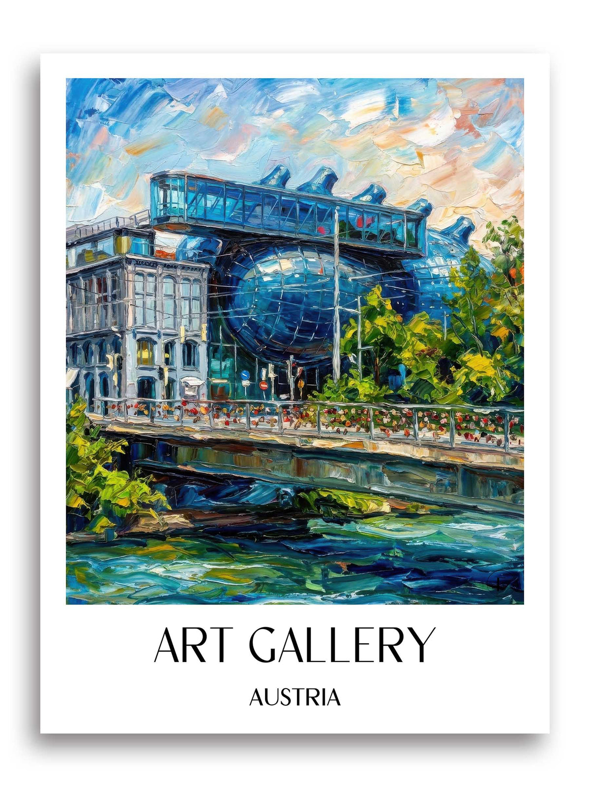 Kunsthaus Poster - Graz - Österreich Kunstdruck - Ölgemälde von A4 bis A1 - favplace