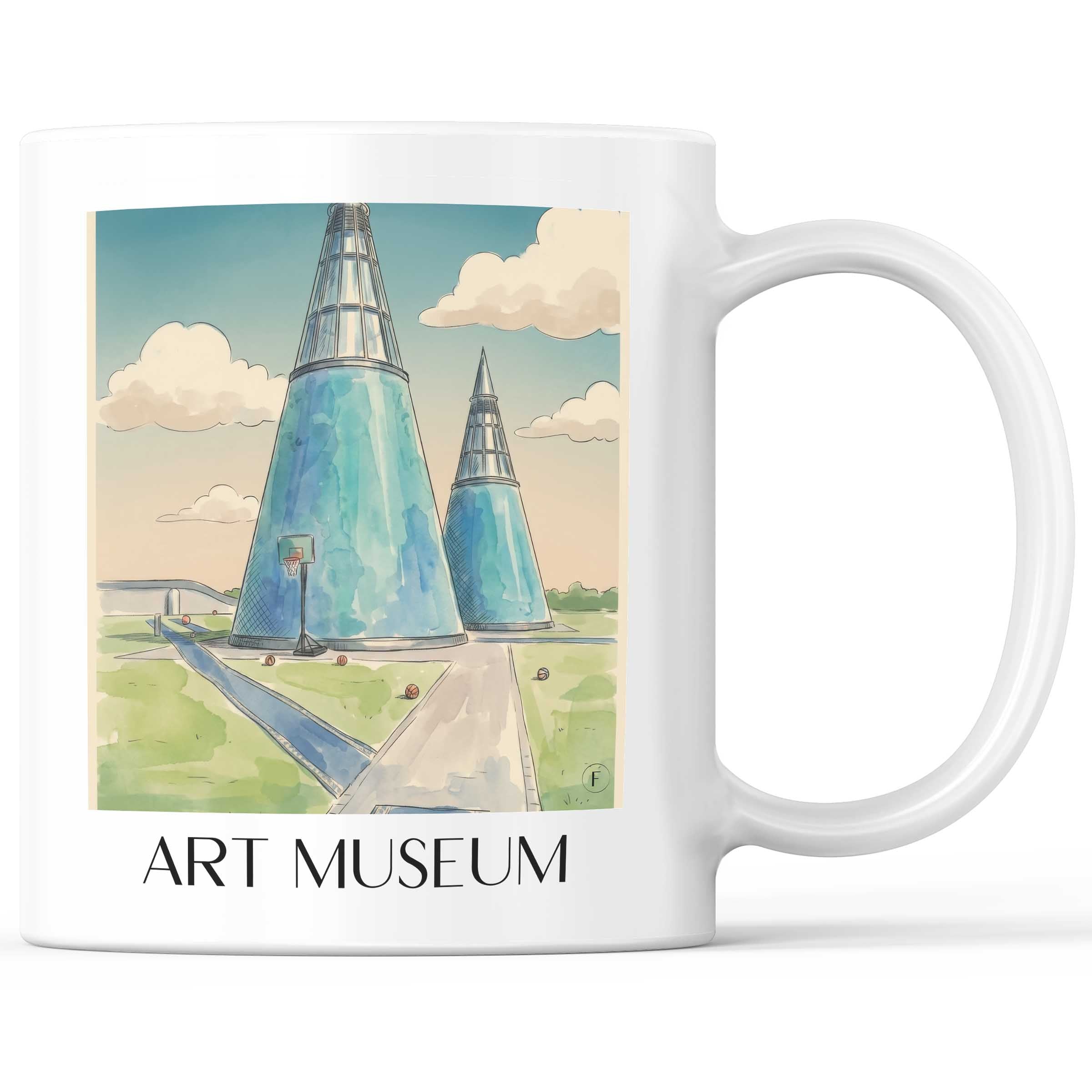 Kunstmuseum Kaffeebecher - Bonn - Deutschland Becher - Kaffeetasse im Aquarell Stil - favplace