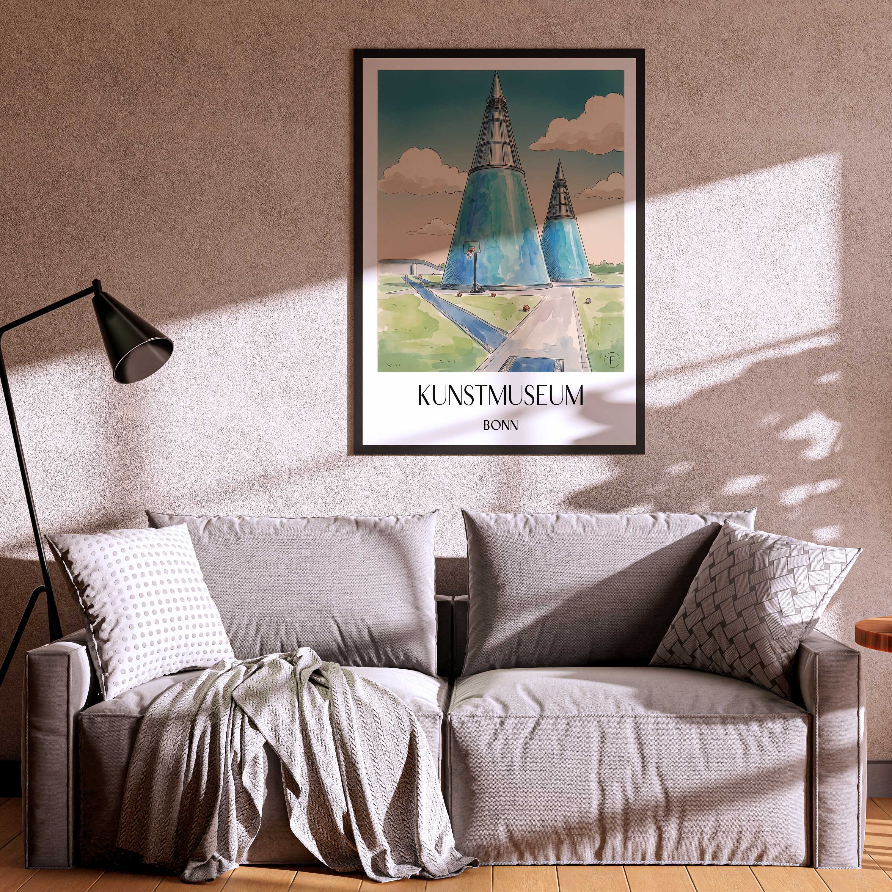 kunstmuseum-bonn-deutschland-poster-aquarell