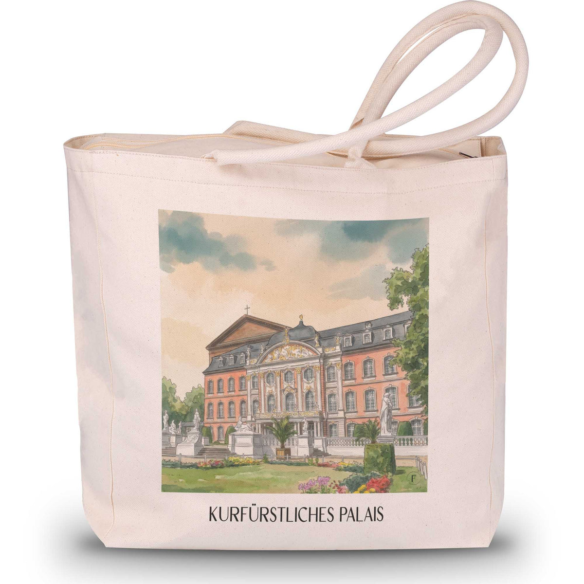 kurfürstliches-palais-trier-deutschland-einkaufstasche-aquarell