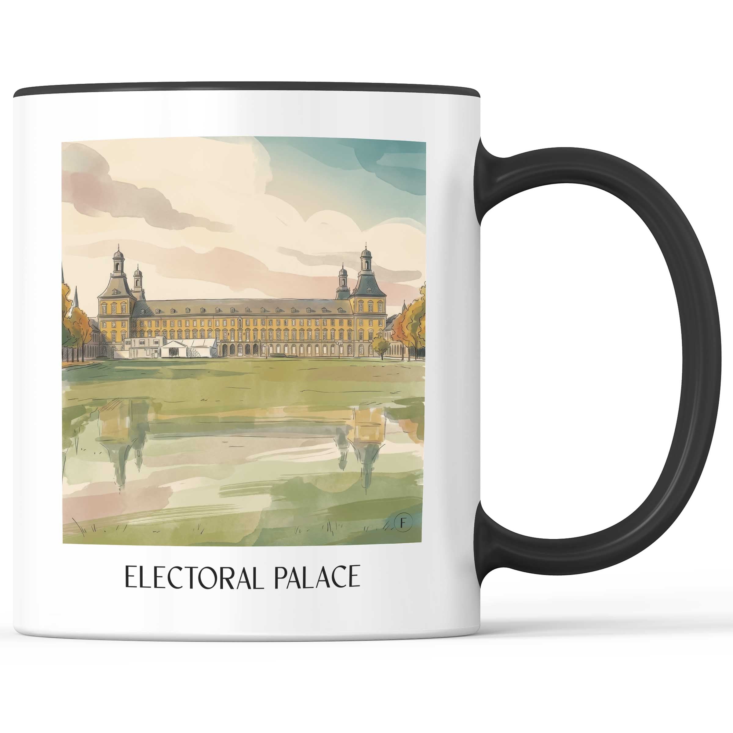 Kurfürstliches Schloss Kaffeebecher - Bonn - Deutschland Becher - Kaffeetasse im Aquarell Stil - favplace
