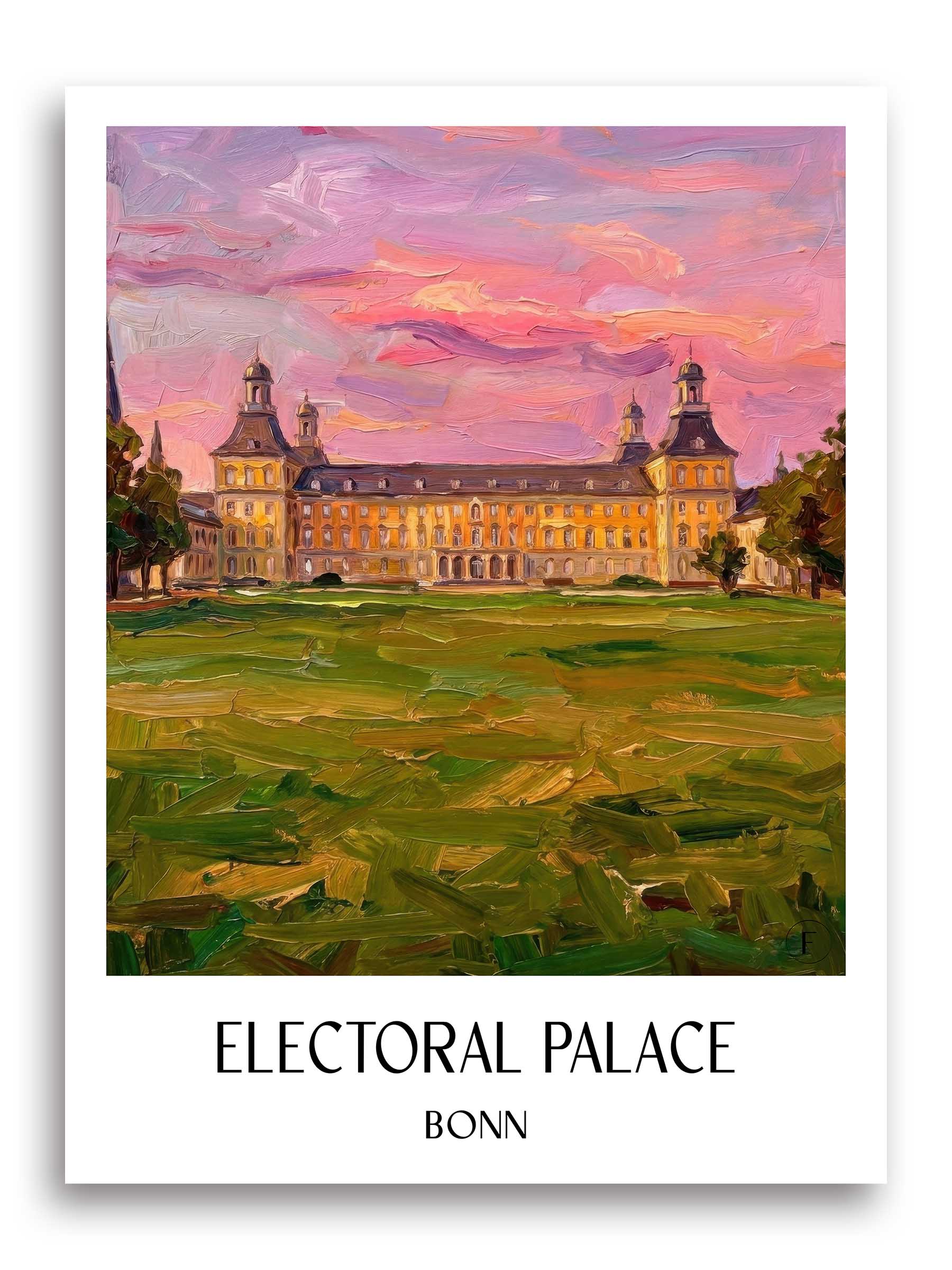 Kurfürstliches Schloss Poster - Bonn - Deutschland Kunstdruck - Ölgemälde von A4 bis A1 - favplace