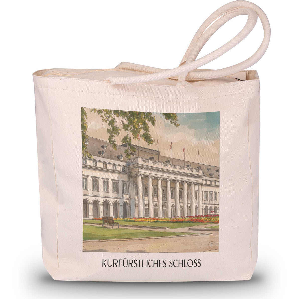 kurfürstliches-schloss-koblenz-deutschland-einkaufstasche-aquarell