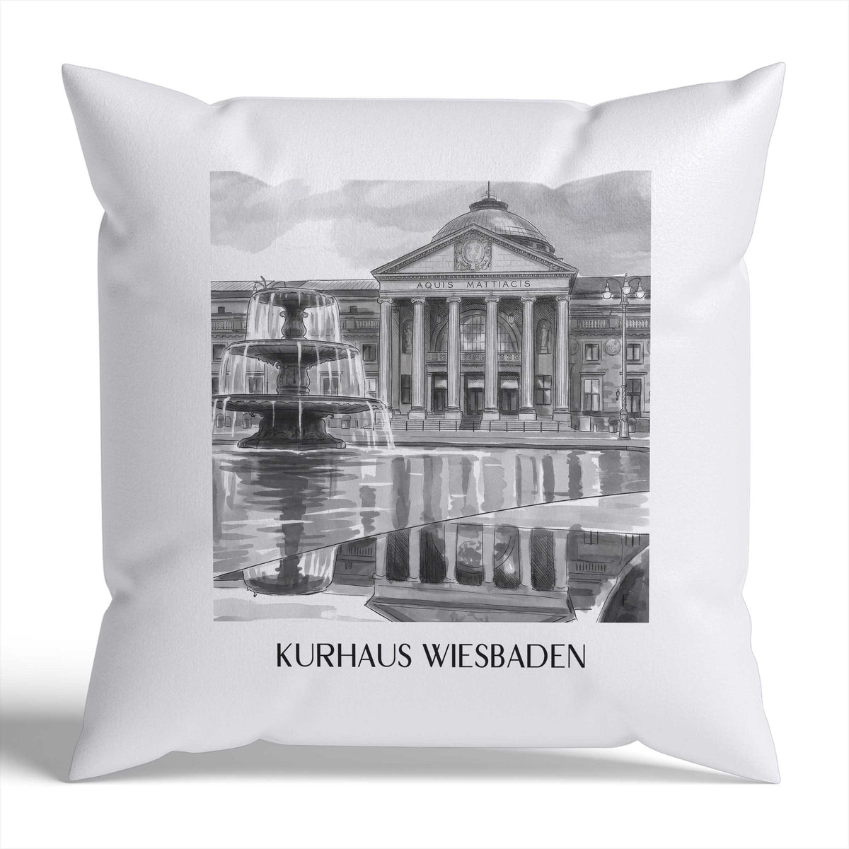 kurhaus-wiesbaden-deutschland-kissenbezug-aquarell-schwarz-weiss