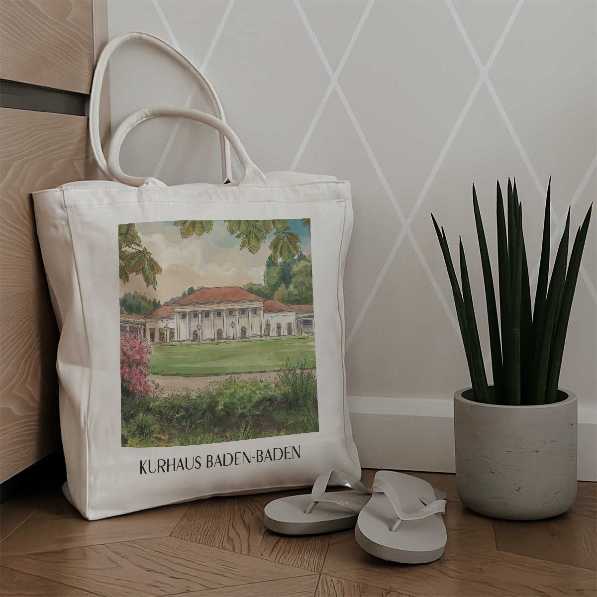 kurhaus-baden-baden-deutschland-einkaufstasche-aquarell