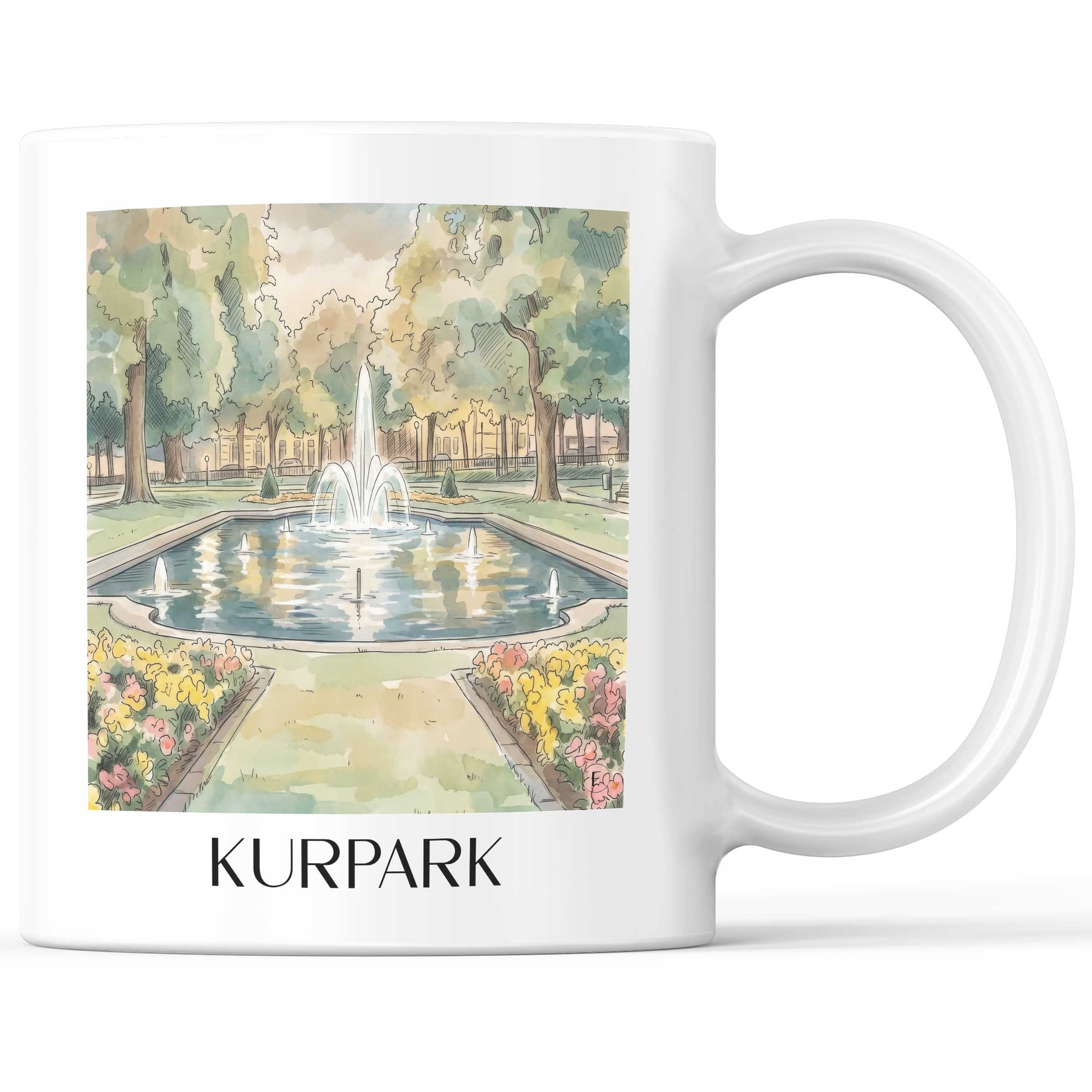 kurpark-aachen-deutschland-kaffeebecher-aquarell