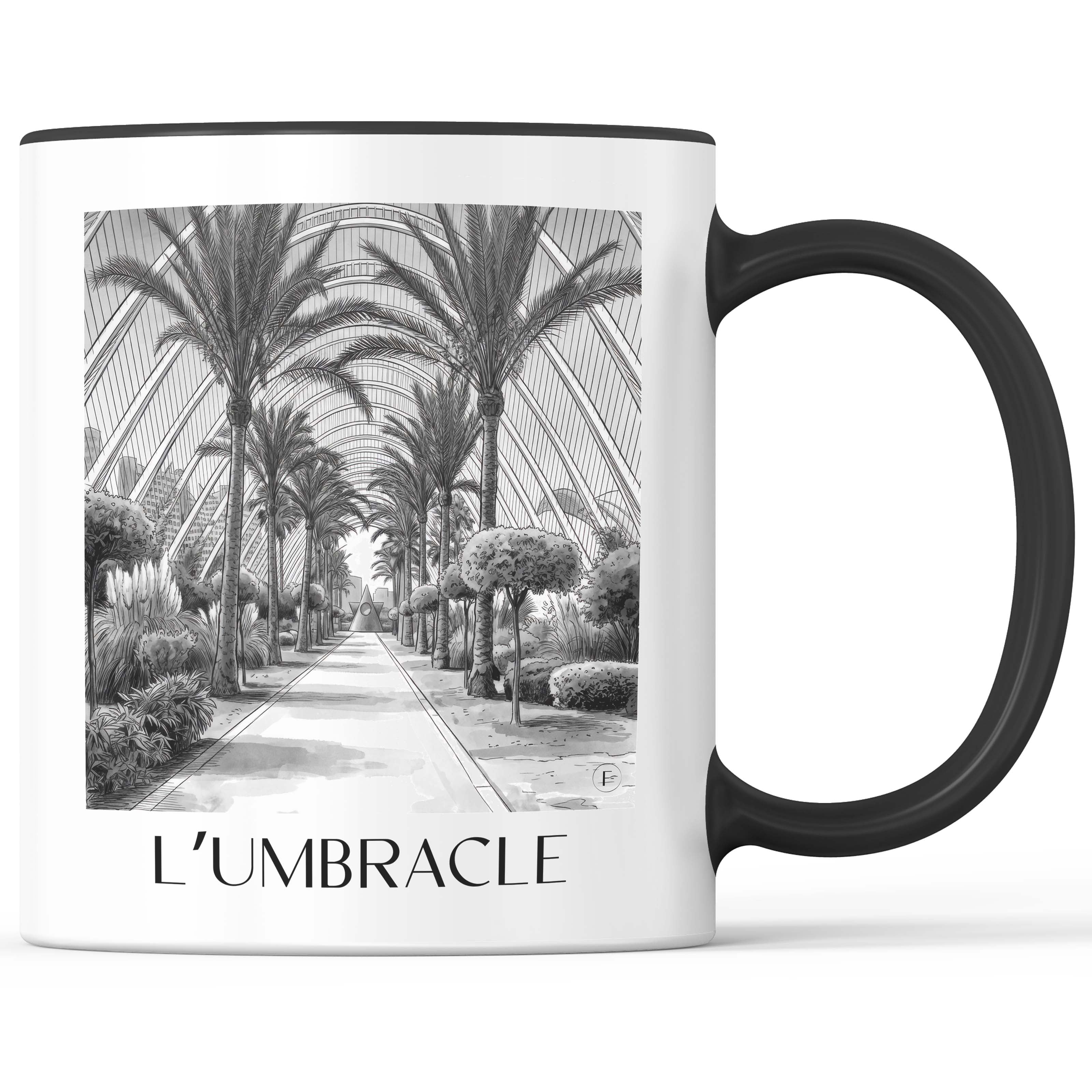 l’umbracle-valencia-spanien-kaffeebecher-aquarell-schwarz-weiss
