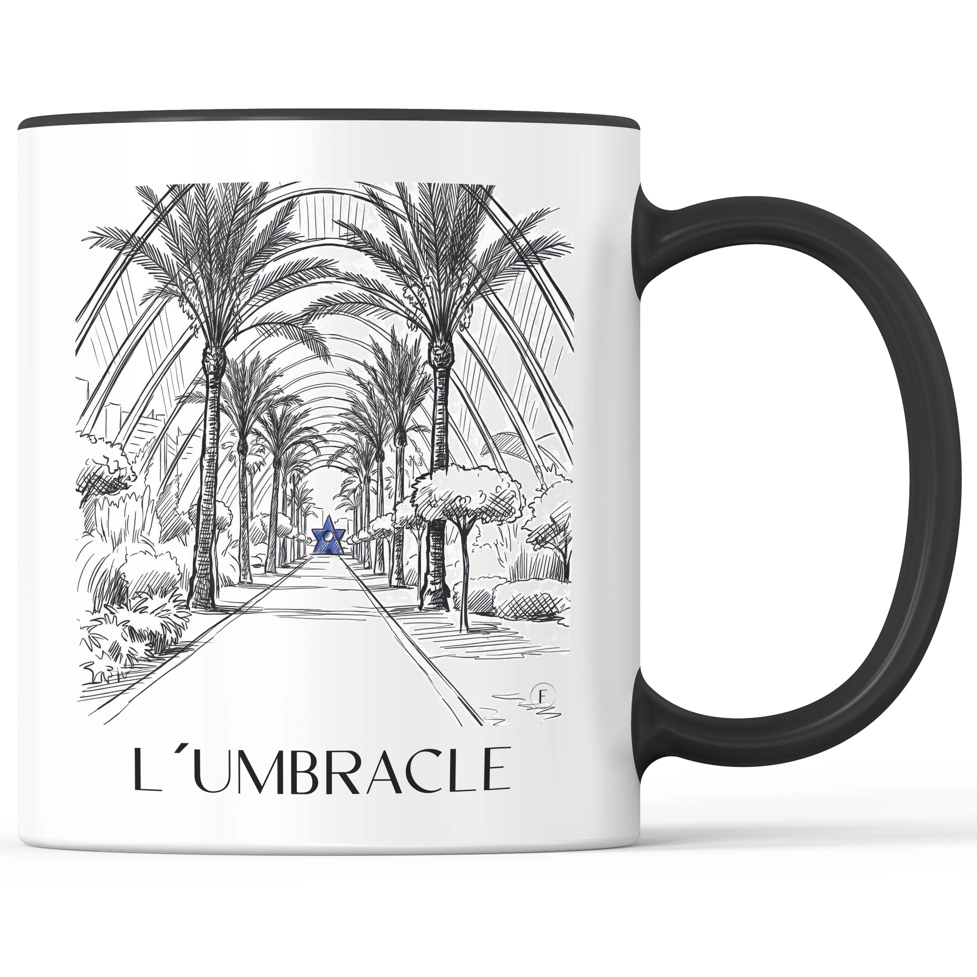 L’Umbracle Kaffeebecher - Valencia - Spanien Becher - Kaffeetasse im Skizze Stil - favplace