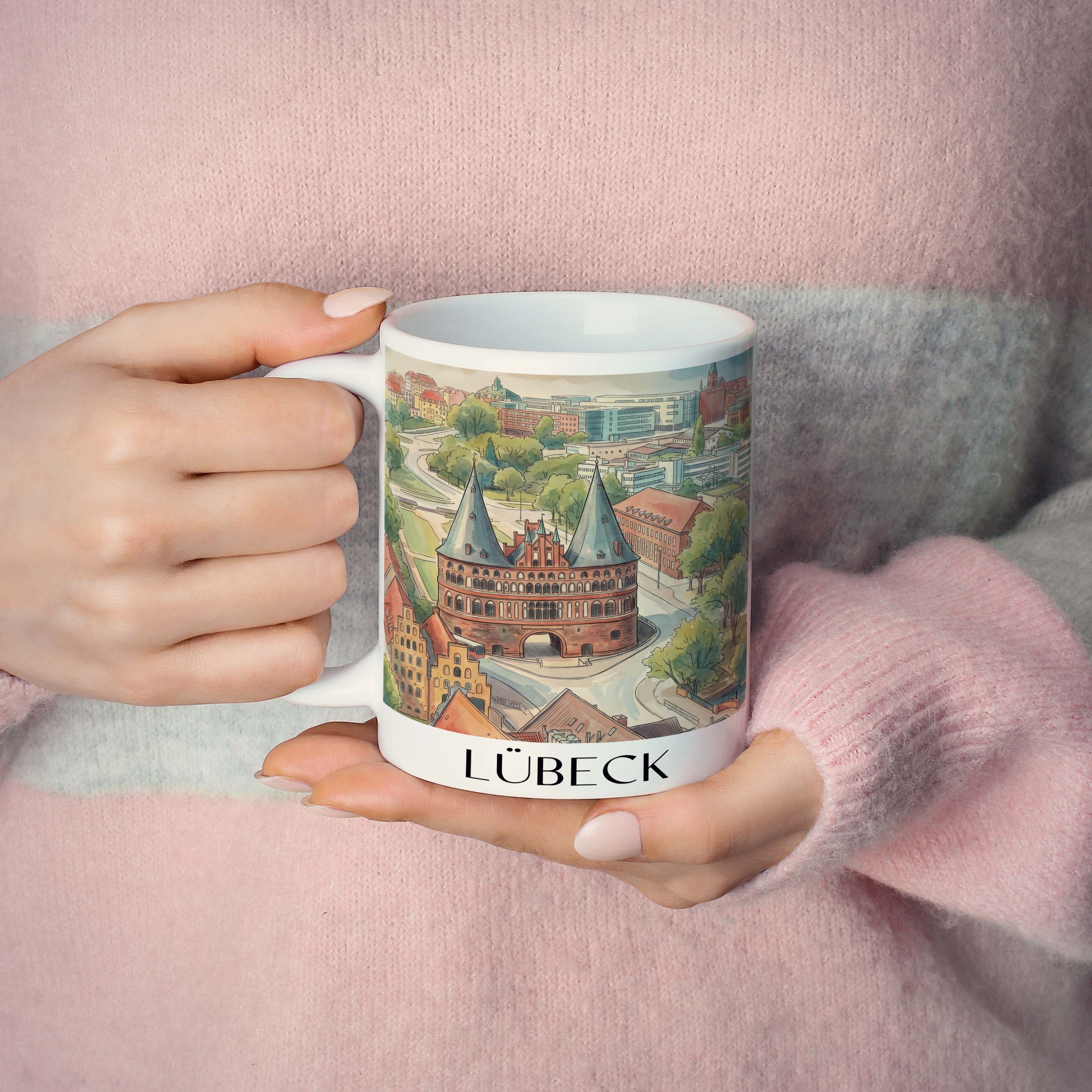 lübeck-deutschland-kaffeebecher-aquarell