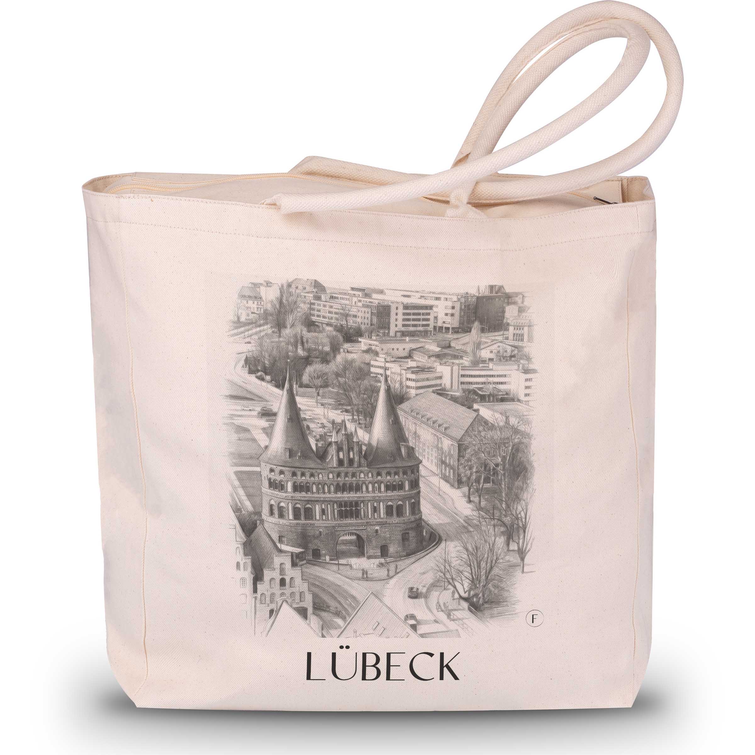 lübeck-deutschland-einkaufstasche-bleistift-zeichnung-drawing