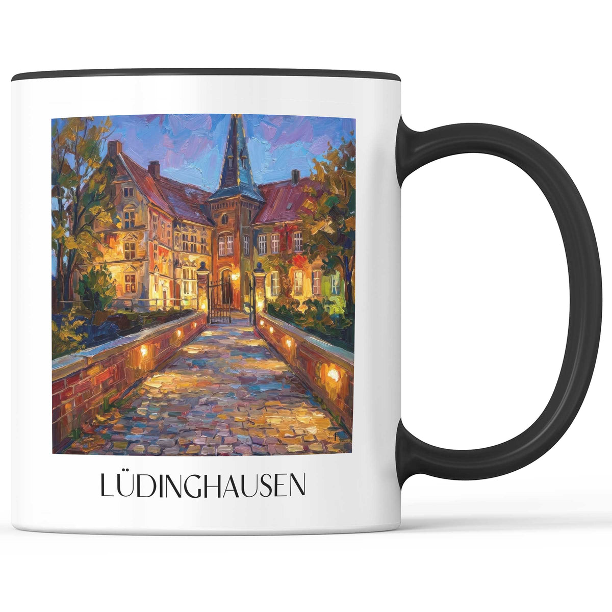 lüdinghausen-münsterland-deutschland-kaffeebecher-oil-painting-oelgemaelde