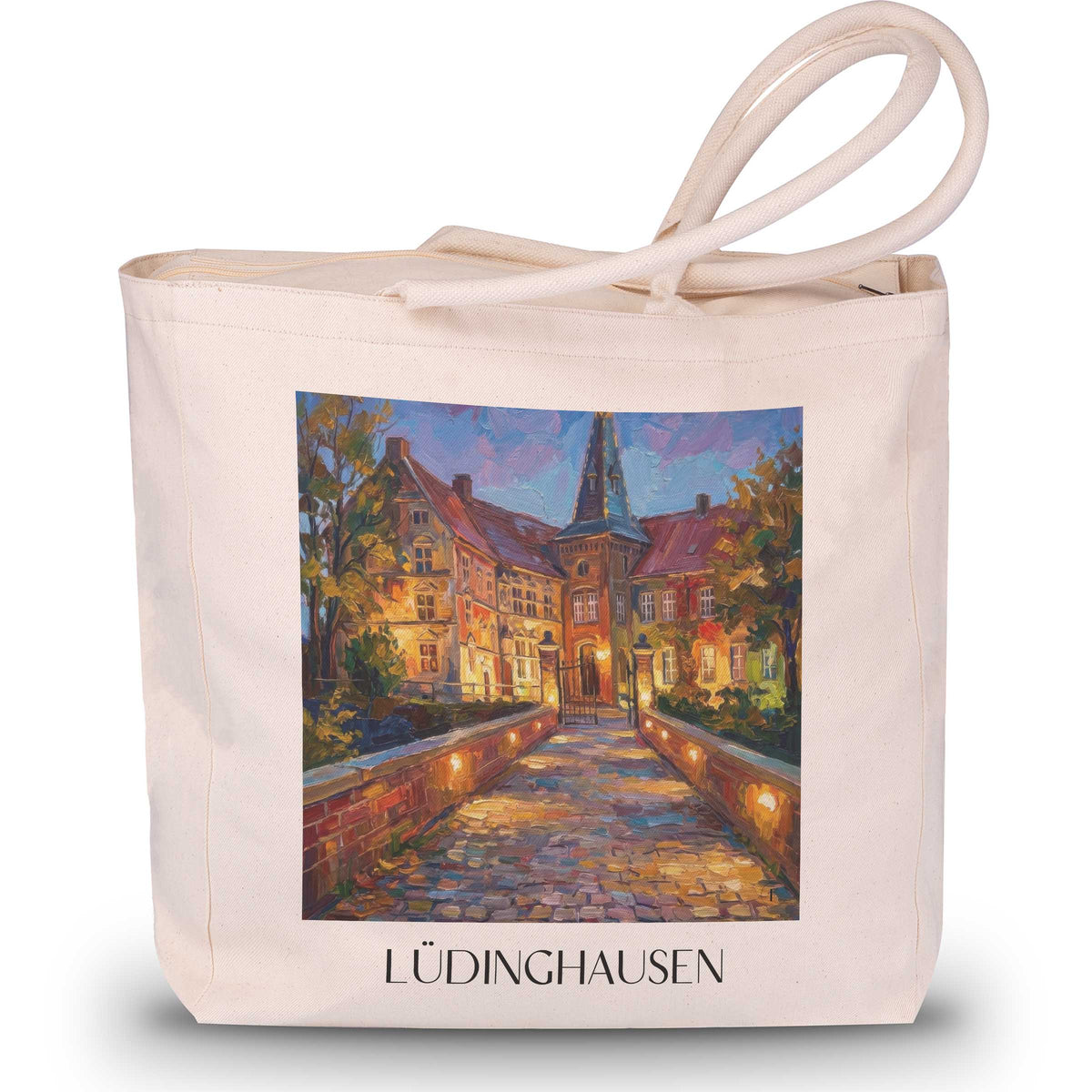 lüdinghausen-münsterland-deutschland-einkaufstasche-oil-painting-oelgemaelde