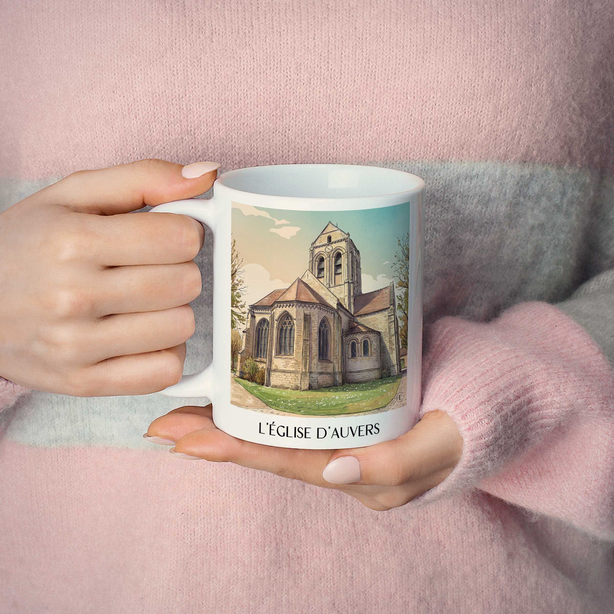 l'église-d'auvers-auvers-sur-oise-frankreich-kaffeebecher-aquarell