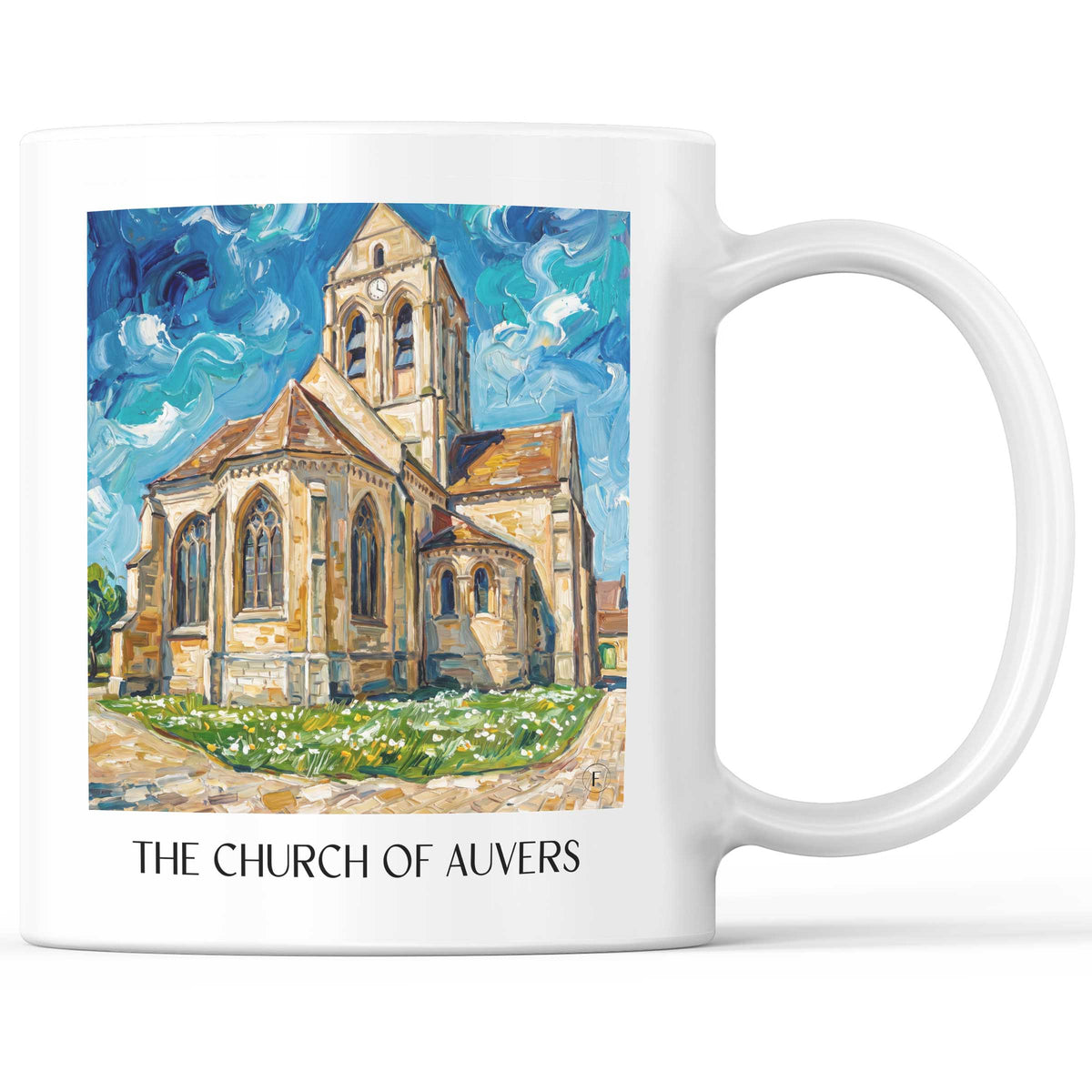 L'Église d'Auvers Kaffeebecher - Auvers-sur-Oise - Frankreich Becher - Kaffeetasse im Ölgemälde Stil - favplace
