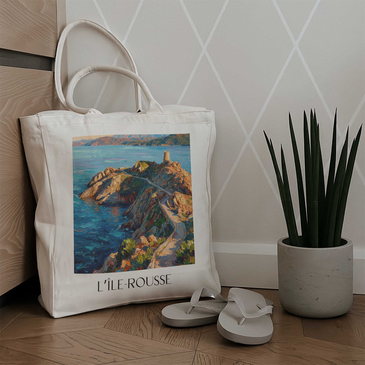 l’île-rousse-balagne-frankreich-einkaufstasche-oil-painting-oelgemaelde