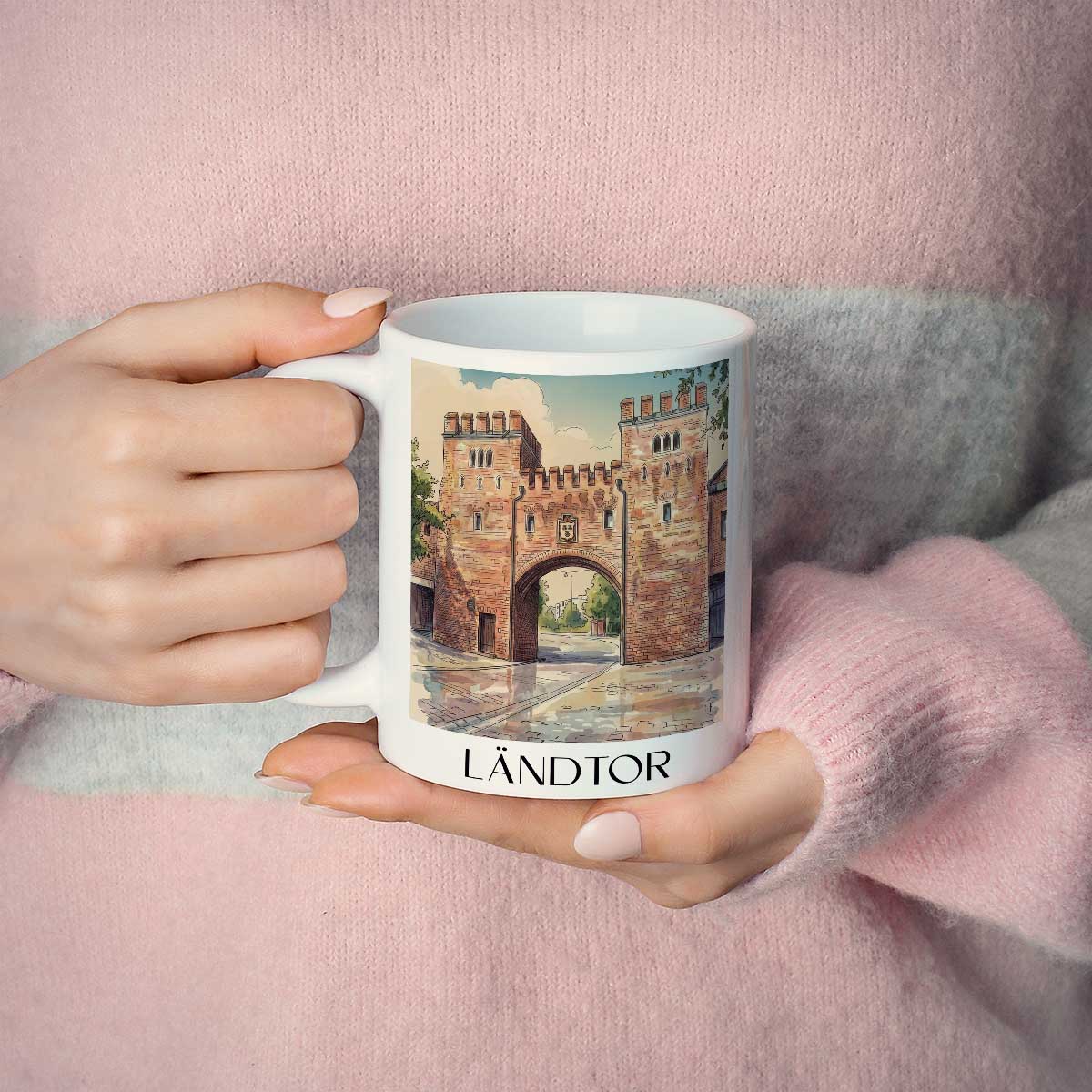 ländtor-landshut-deutschland-kaffeebecher-aquarell