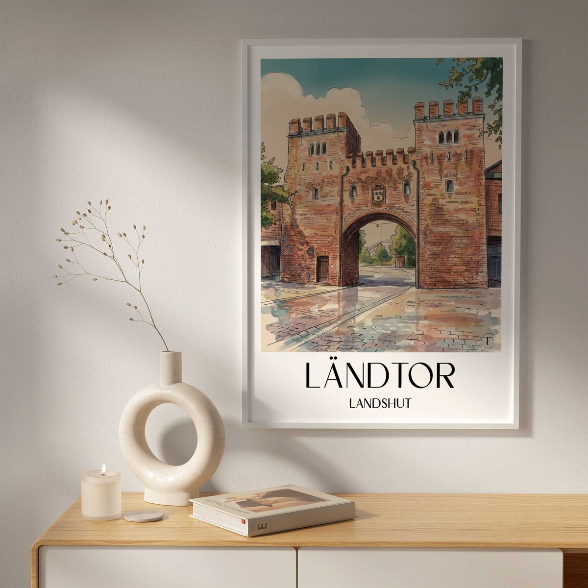 ländtor-landshut-deutschland-poster-aquarell