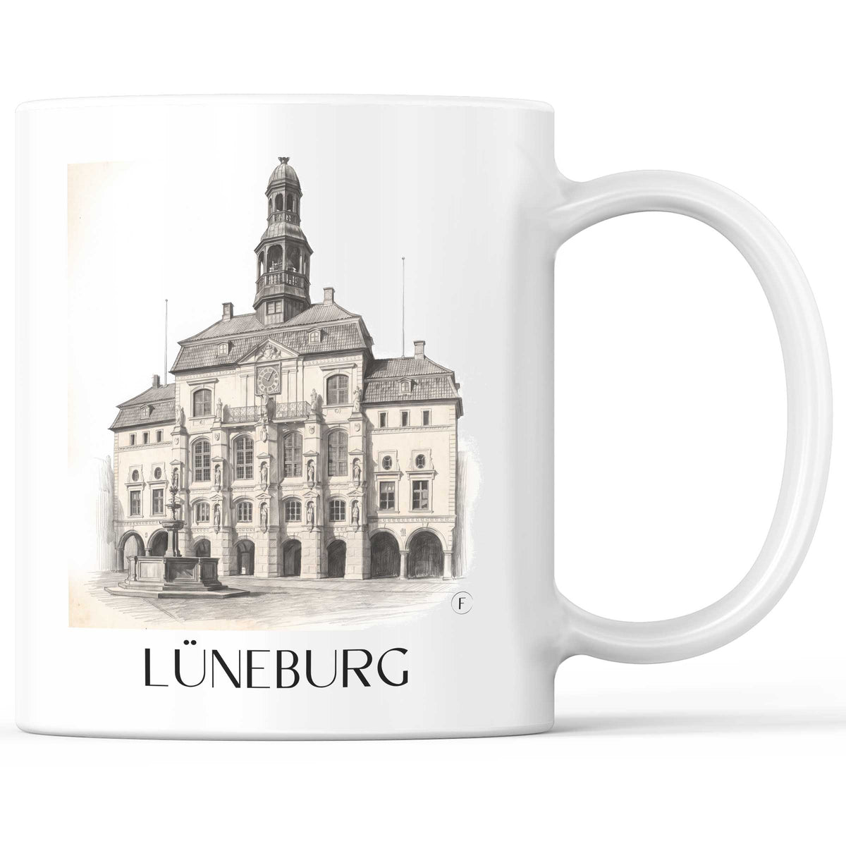 Lüneburg Kaffeebecher - Niedersachsen - Deutschland Becher - Kaffeetasse im Zeichnung Stil