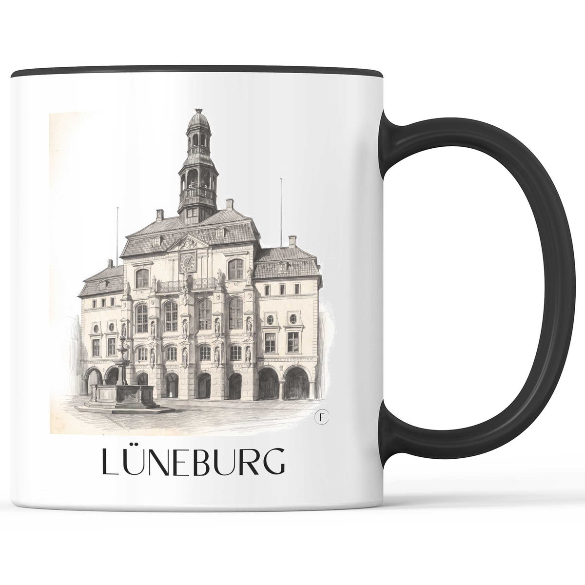 Lüneburg Kaffeebecher - Niedersachsen - Deutschland Becher - Kaffeetasse im Zeichnung Stil