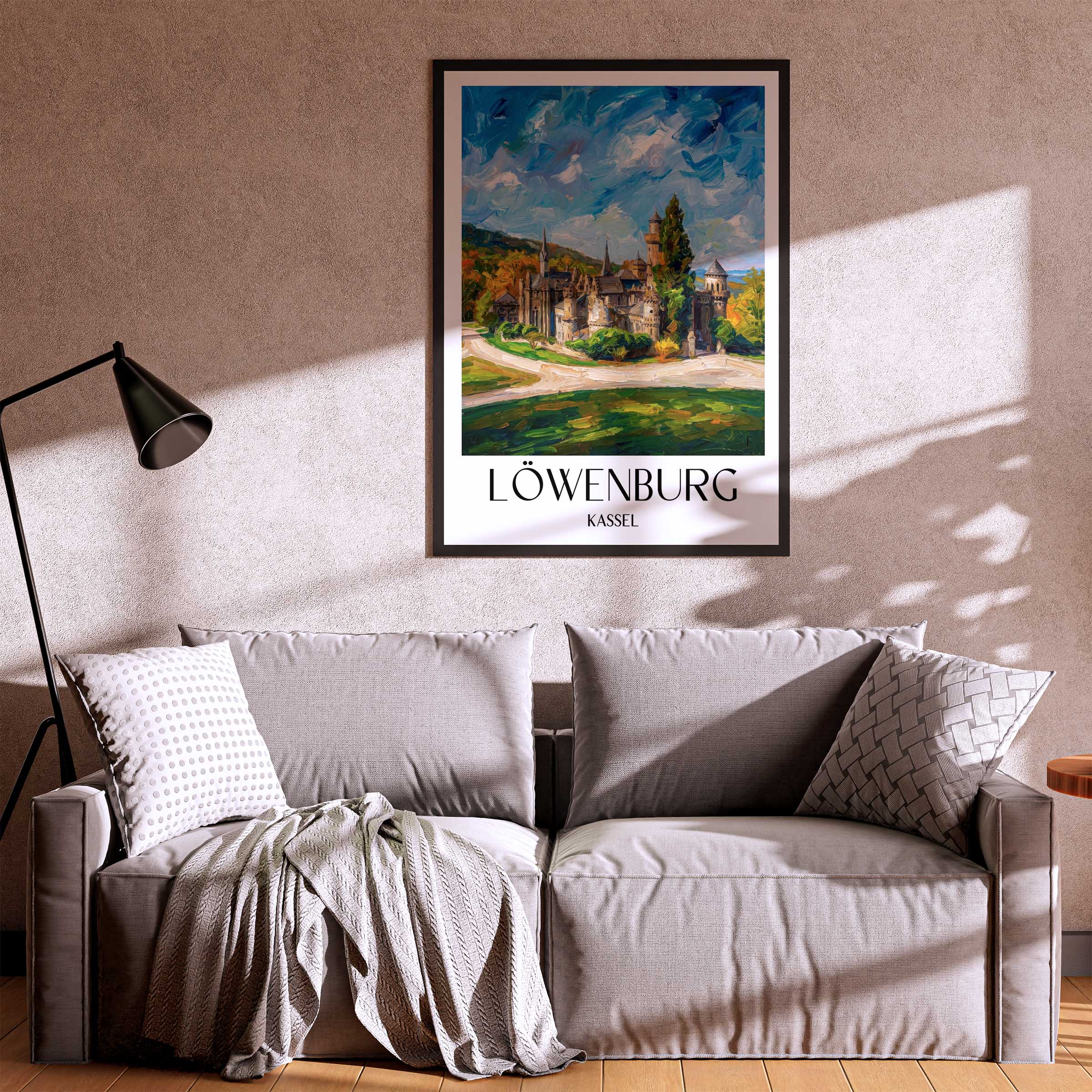 löwenburg-kassel-deutschland-poster-oil-painting-oelgemaelde