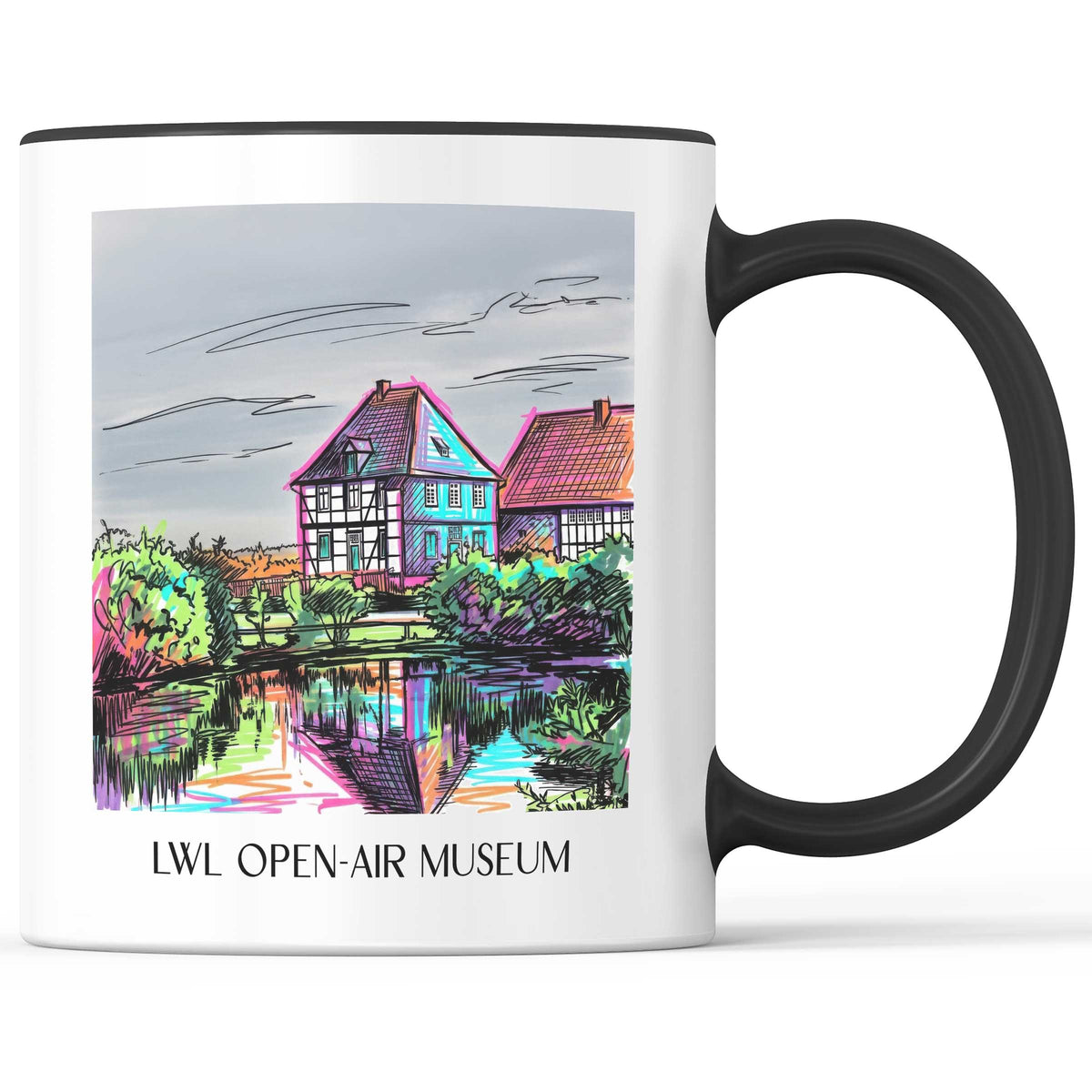 LWL-Freilichtmuseum Kaffeebecher - Detmold - Deutschland Becher - Kaffeetasse im Tag Graffiti Stil - favplace