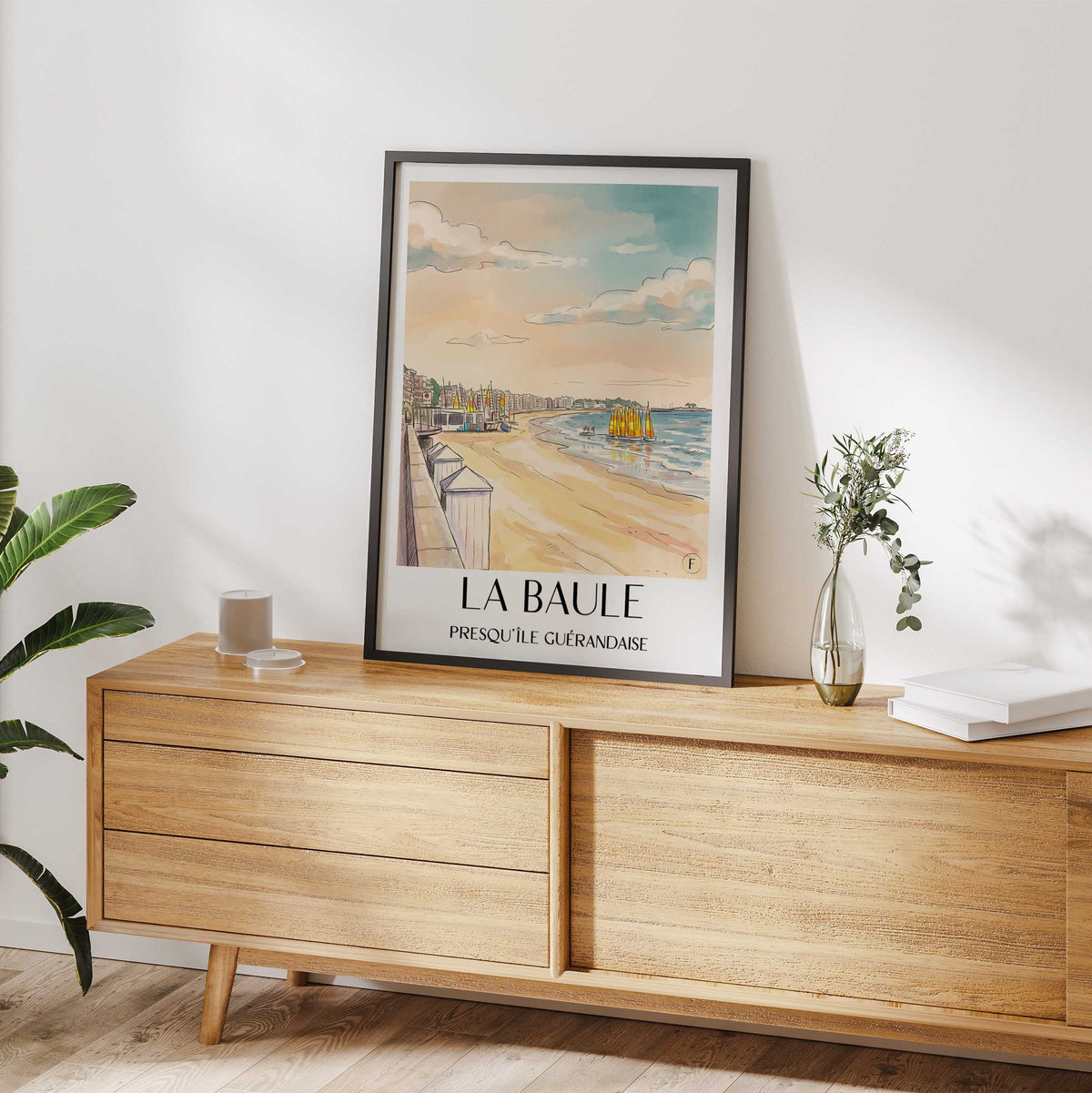 la-baule-presqu'île-guérandaise-frankreich-poster-aquarell