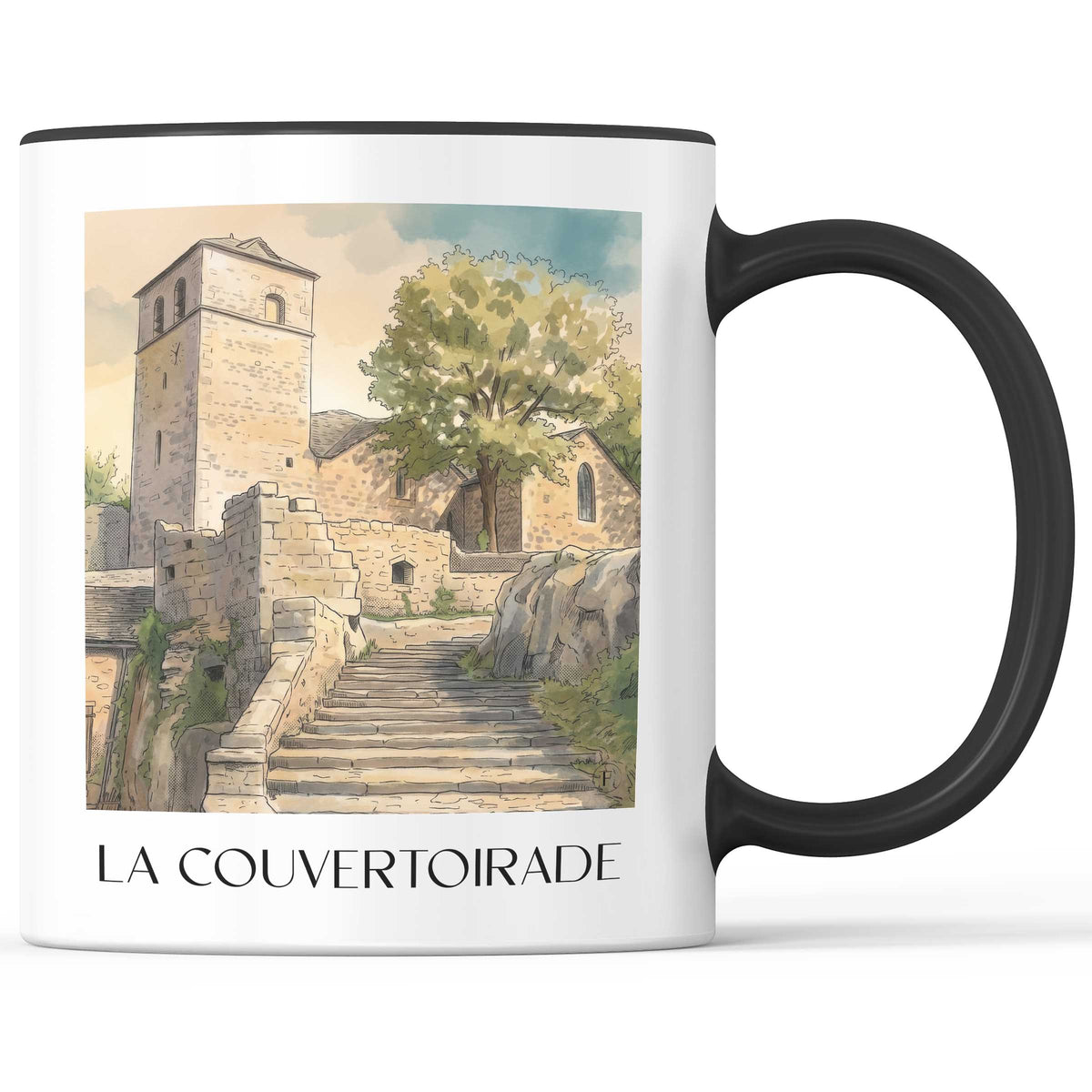 la-couvertoirade-larzac-frankreich-kaffeebecher-aquarell