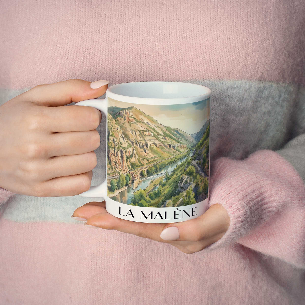 la-malène-gorges-du-tarn-frankreich-kaffeebecher-aquarell