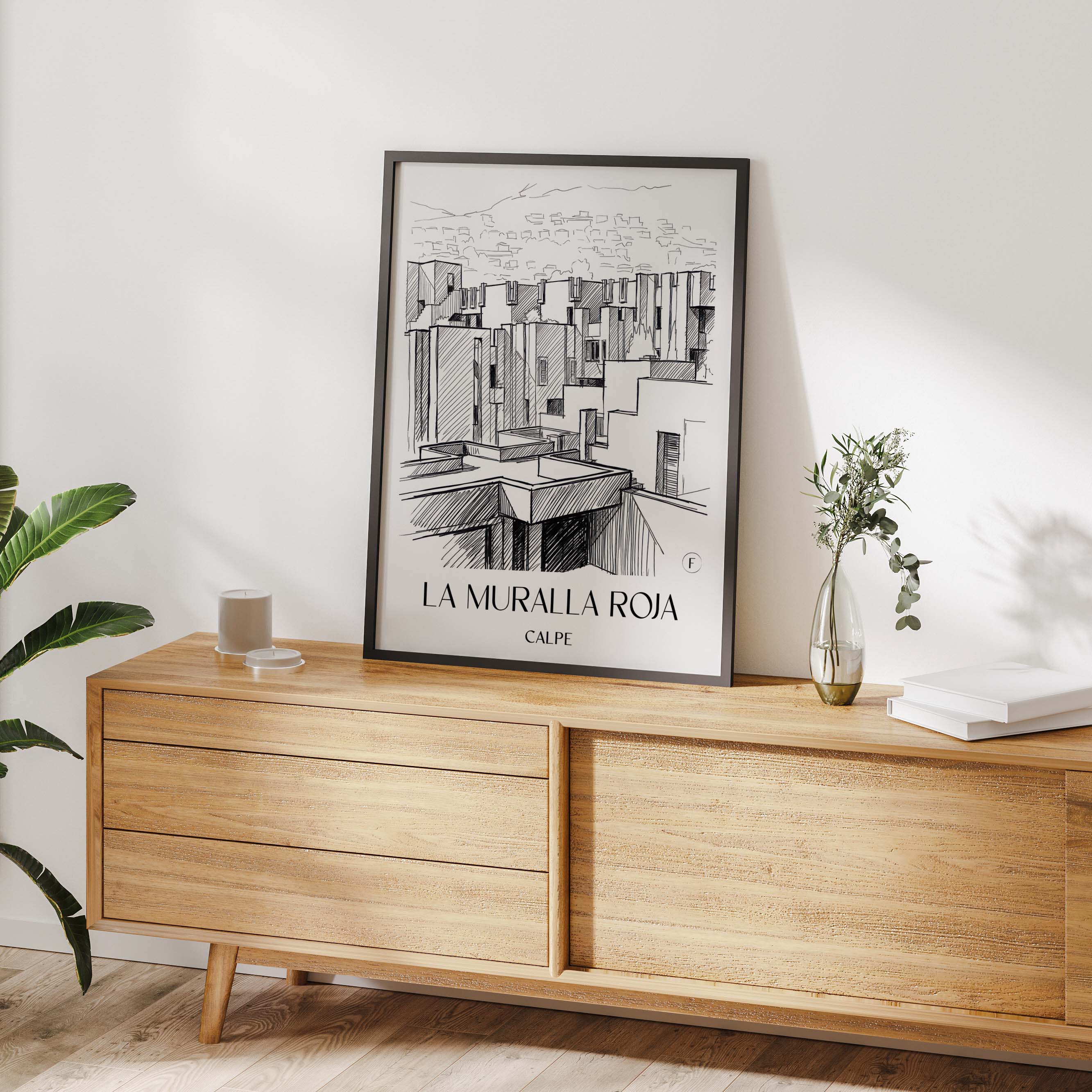 la-muralla-roja-calpe-spanien-poster-skizze