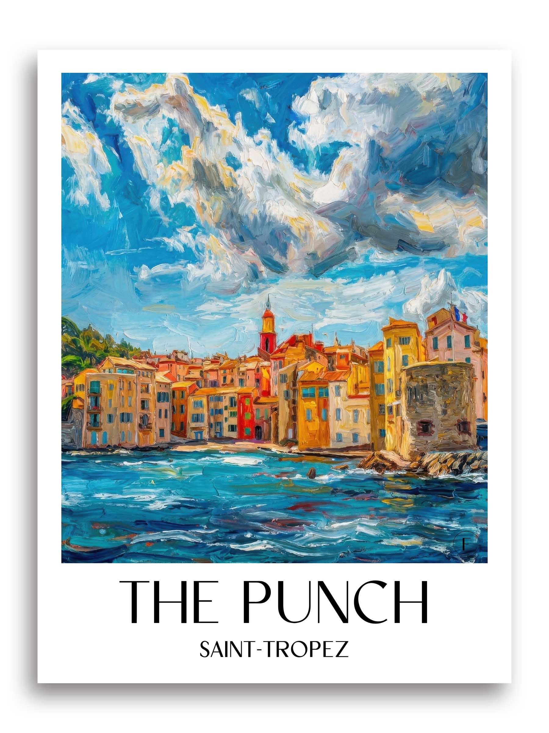 La Ponche Poster - Saint-Tropez - Frankreich Kunstdruck - Ölgemälde von A4 bis A1 - favplace