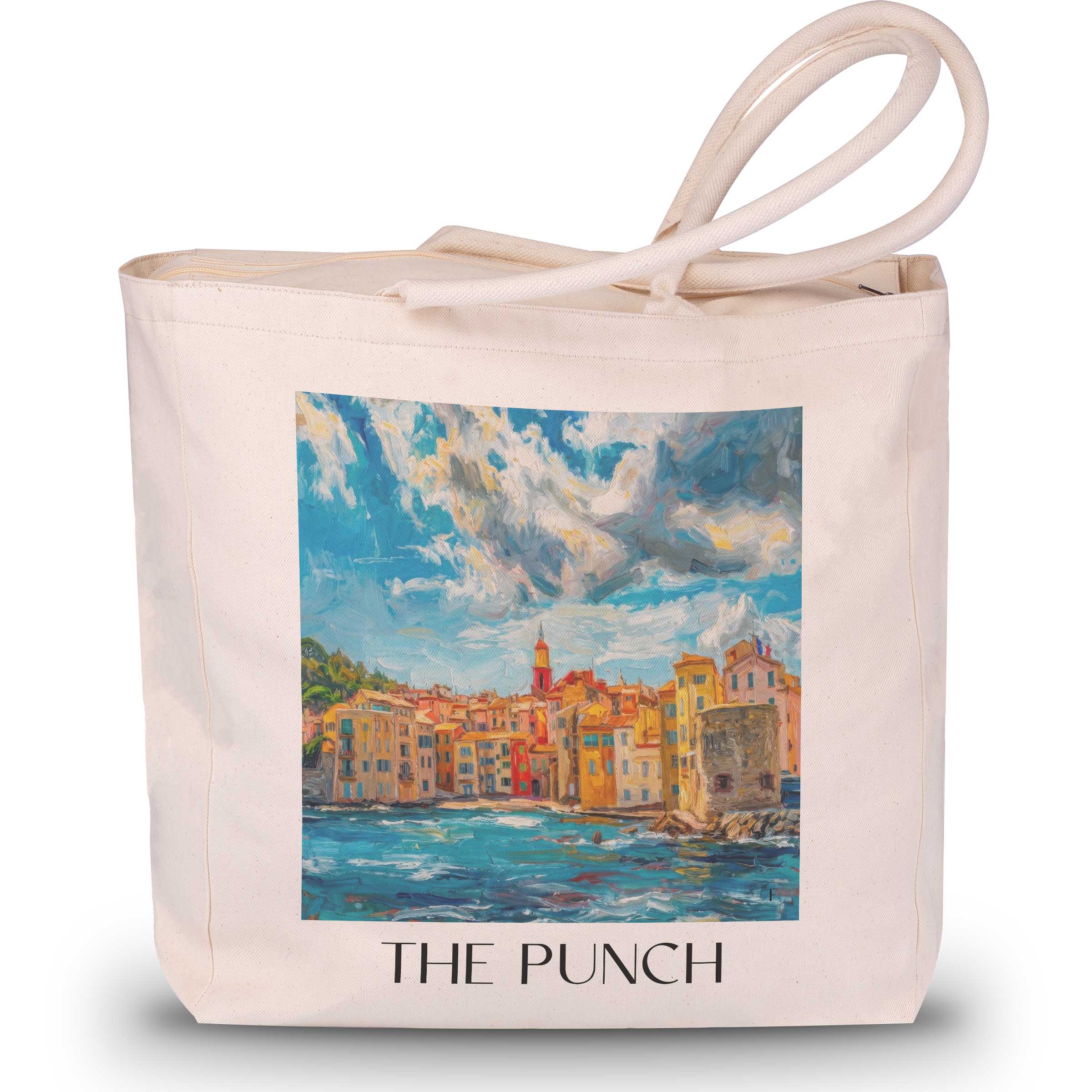 La Ponche Shopping Tasche - Saint-Tropez - Frankreich Tote Bag - Einkaufstasche im Ölgemälde Stil
