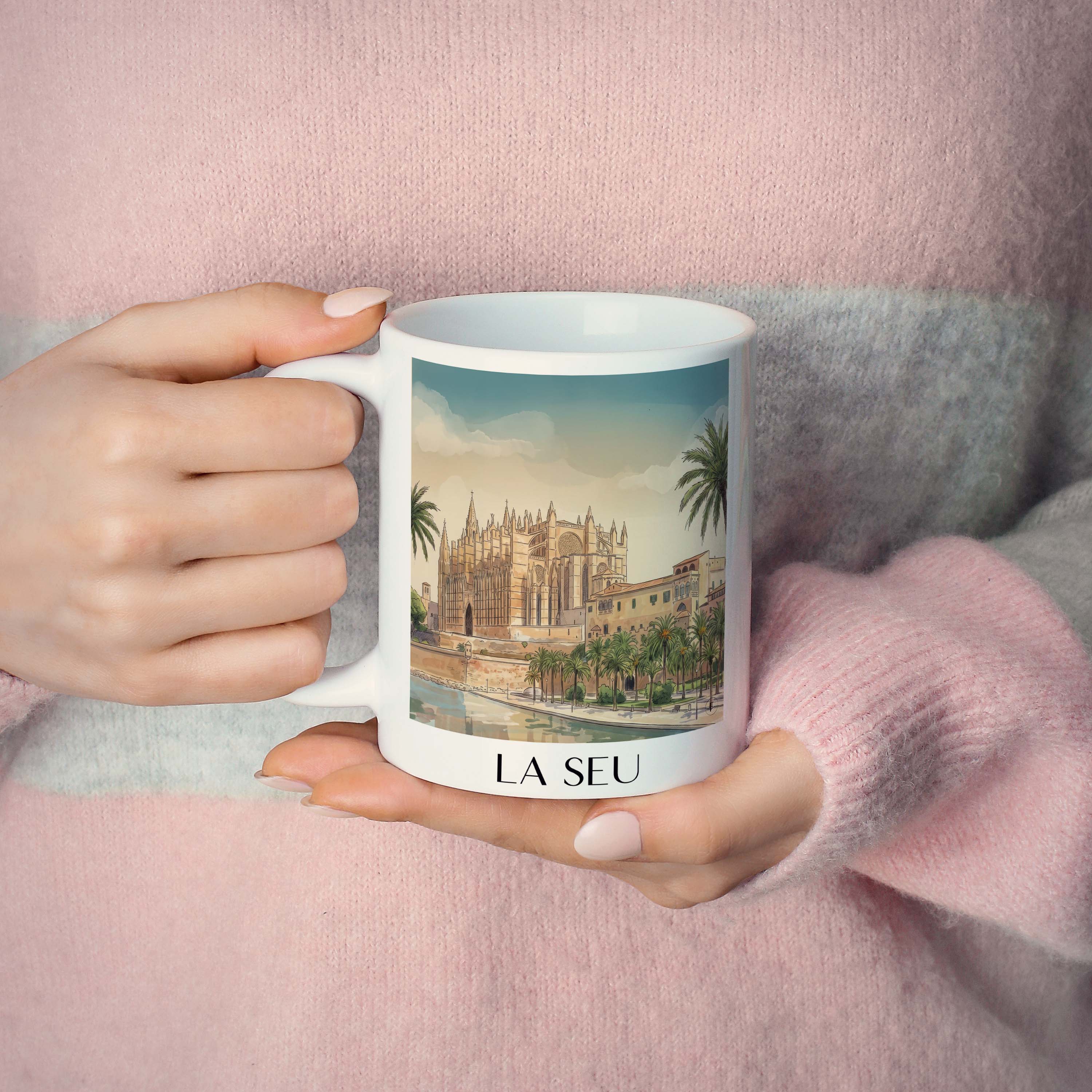 la-seu-mallorca-spanien-kaffeebecher-aquarell