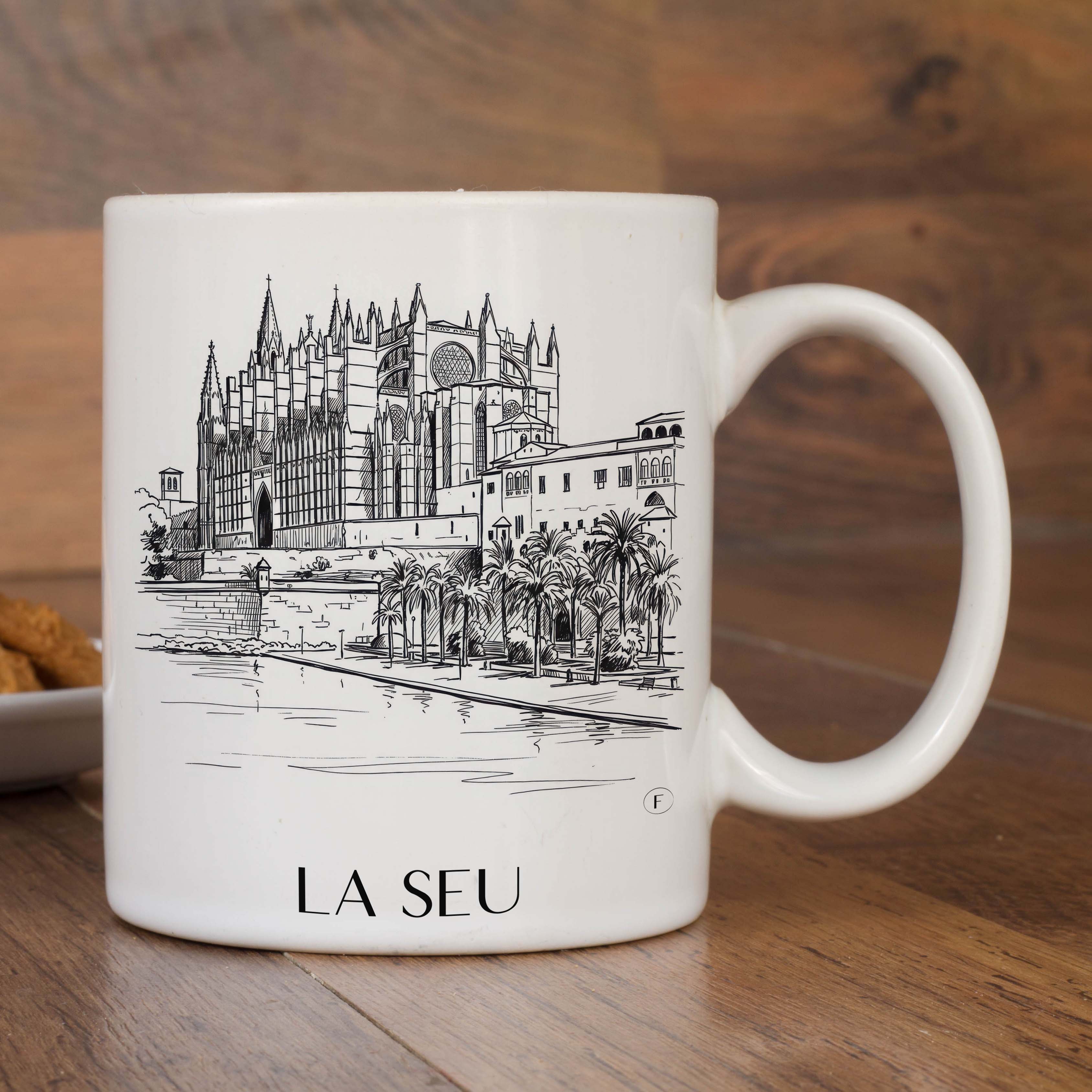 la-seu-mallorca-spanien-kaffeebecher-skizze