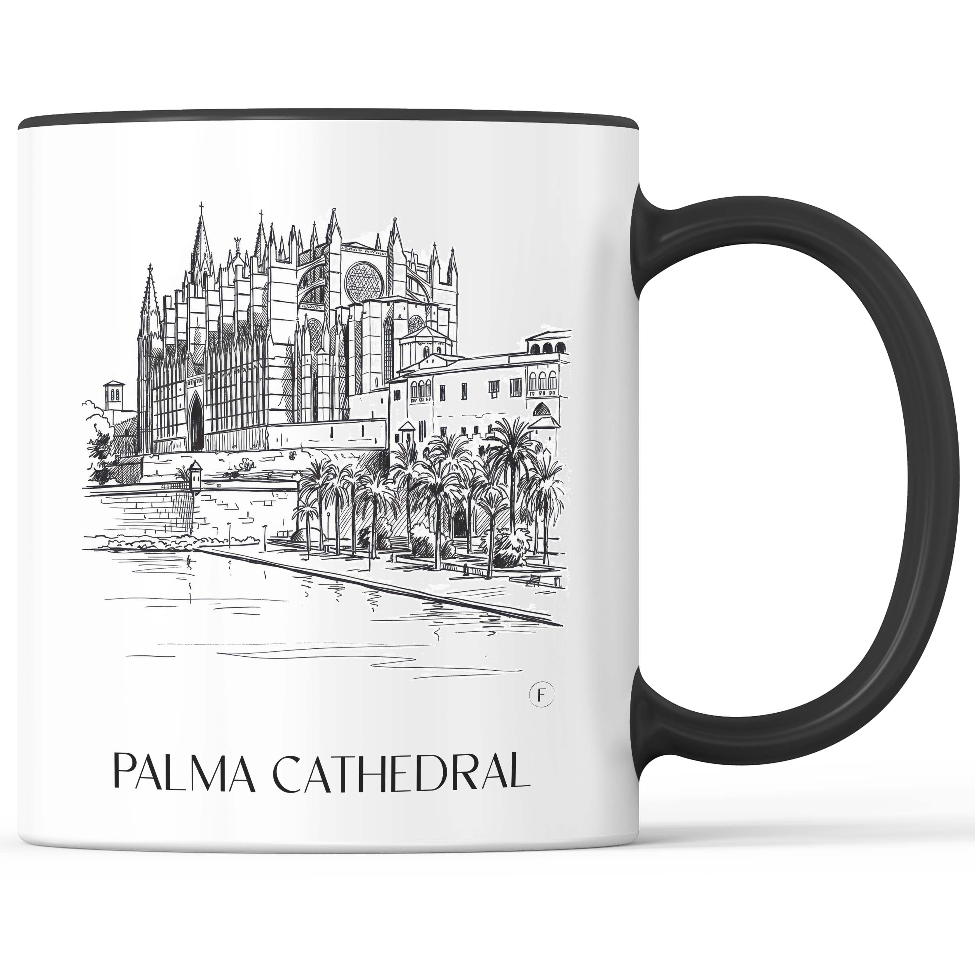La Seu Kaffeebecher - Mallorca - Spanien Becher - Kaffeetasse im Skizze Stil - favplace