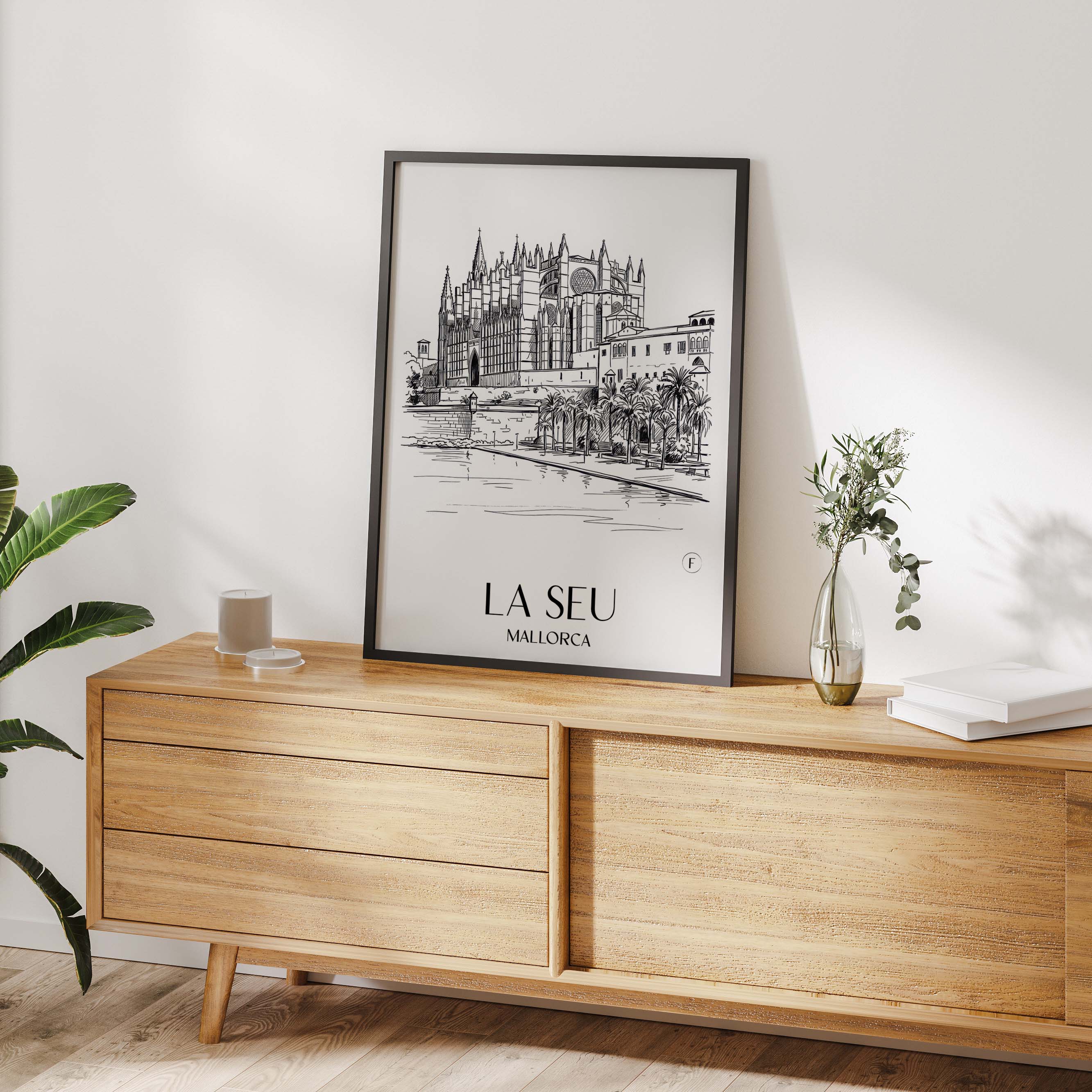 la-seu-mallorca-spanien-poster-skizze