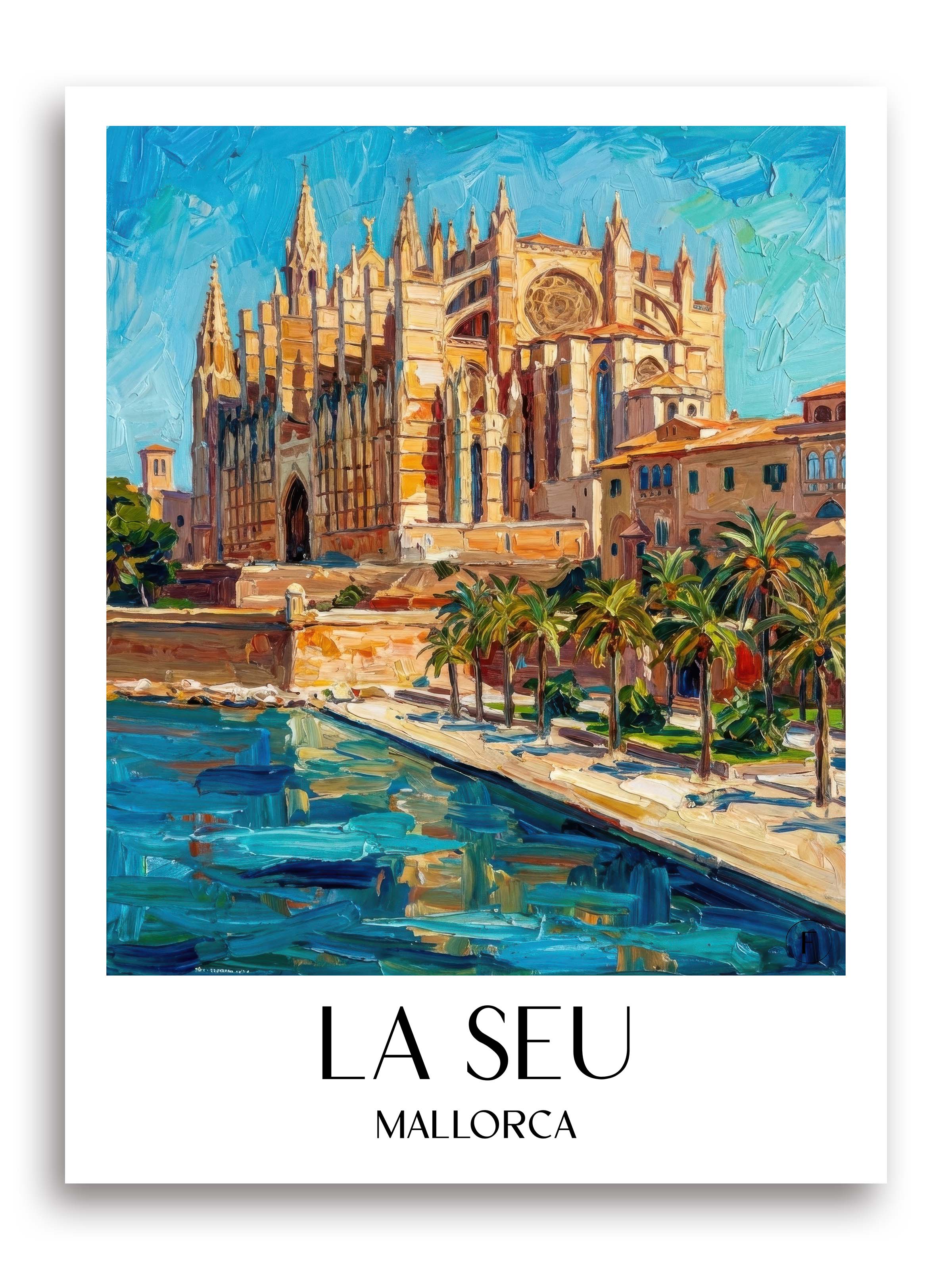 La Seu Poster - Mallorca - Spanien Kunstdruck - Ölgemälde von A4 bis A1 - favplace