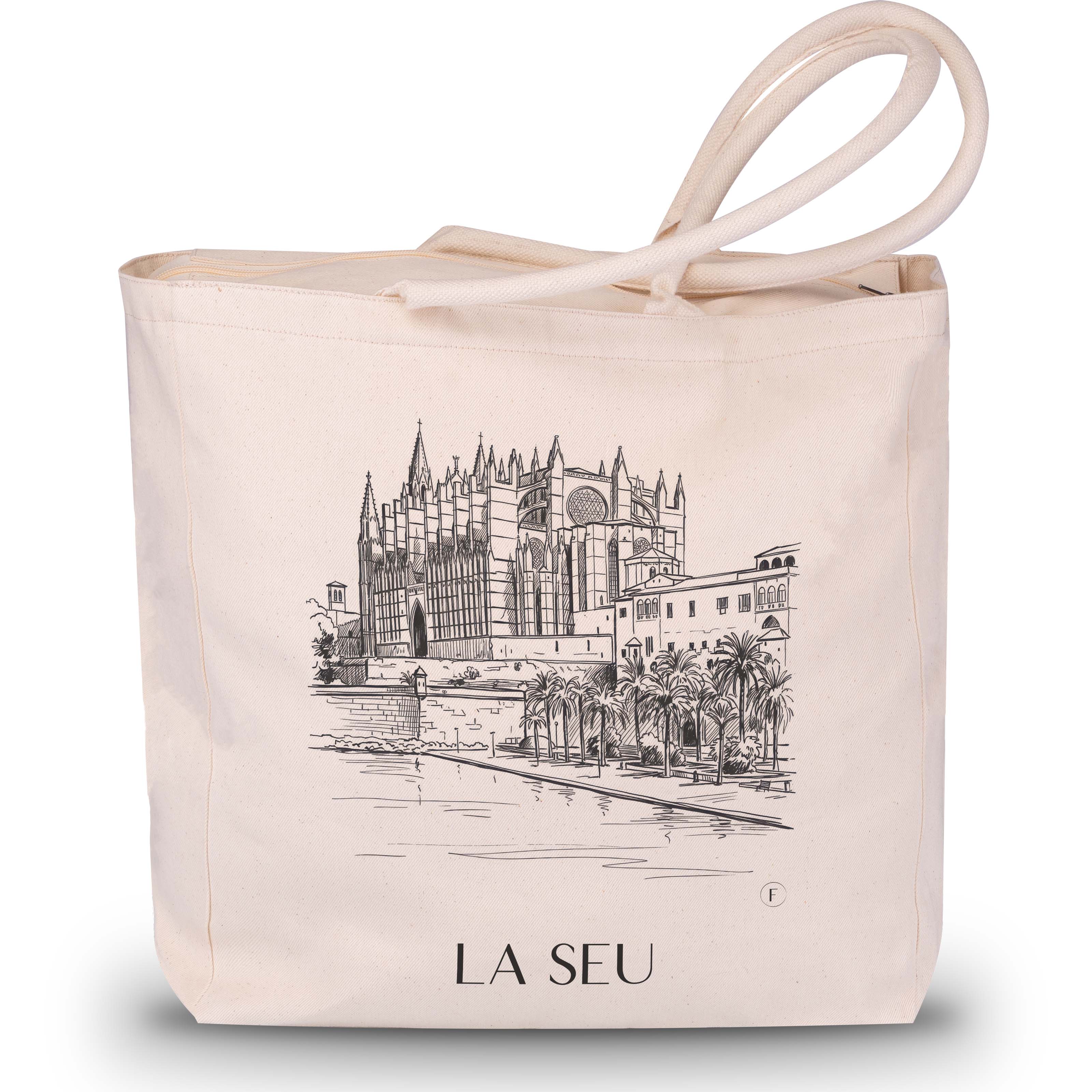 la-seu-mallorca-spanien-einkaufstasche-skizze