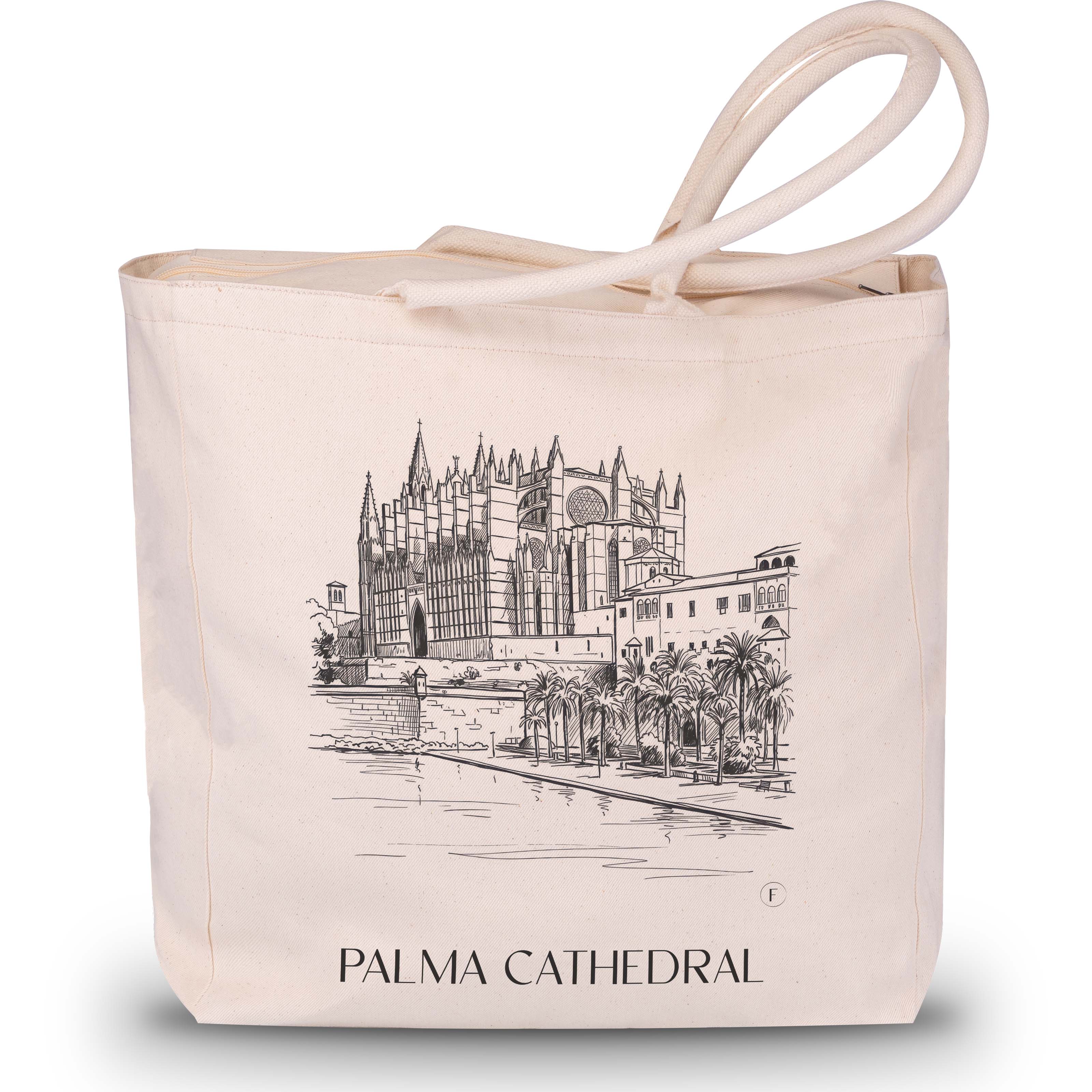 La Seu Shopping Tasche - Mallorca - Spanien Tote Bag - Einkaufstasche im Skizze Stil - favplace