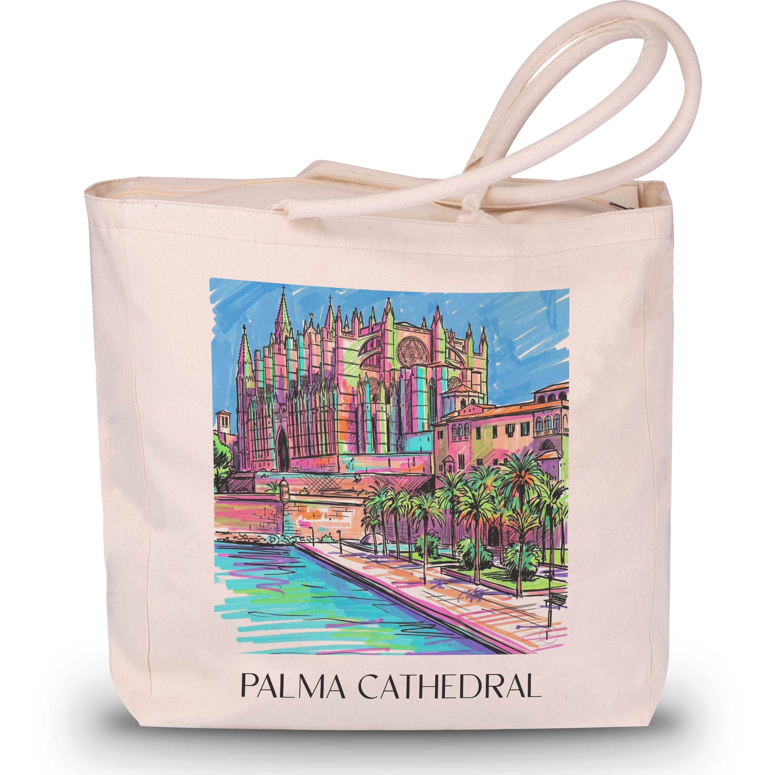 La Seu Shopping Tasche - Mallorca - Spanien Tote Bag - Einkaufstasche im Tag Graffiti Stil - favplace