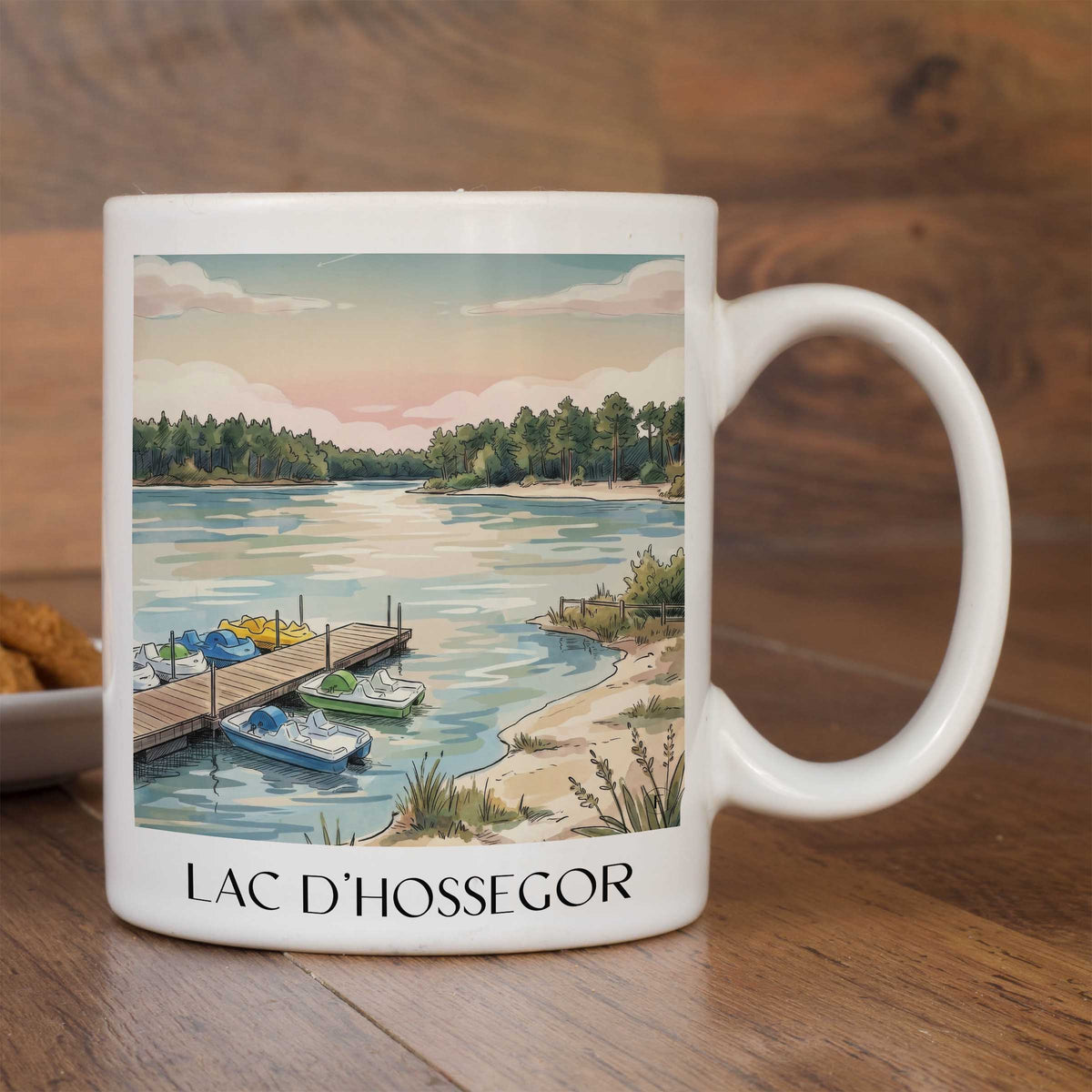 lac-d'hossegor-côte-landaise-frankreich-kaffeebecher-aquarell
