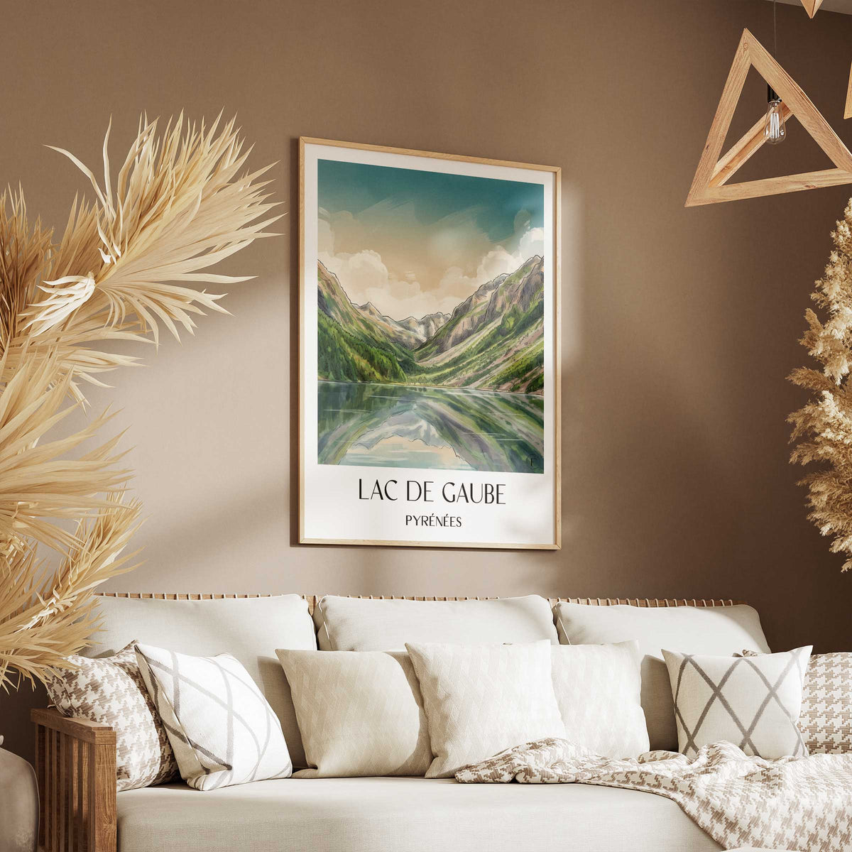 lac-de-gaube-pyrénées-frankreich-poster-aquarell