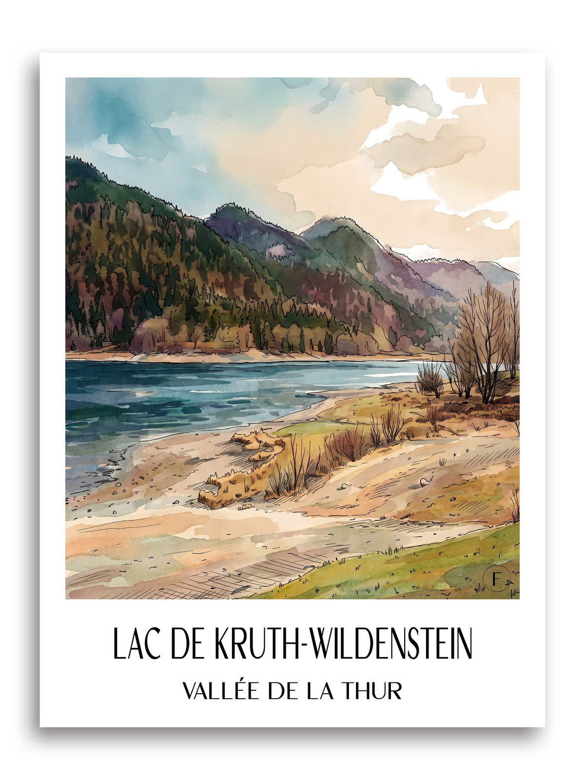 lac-de-kruth-wildenstein-vallée-de-la-thur-frankreich-poster-aquarell