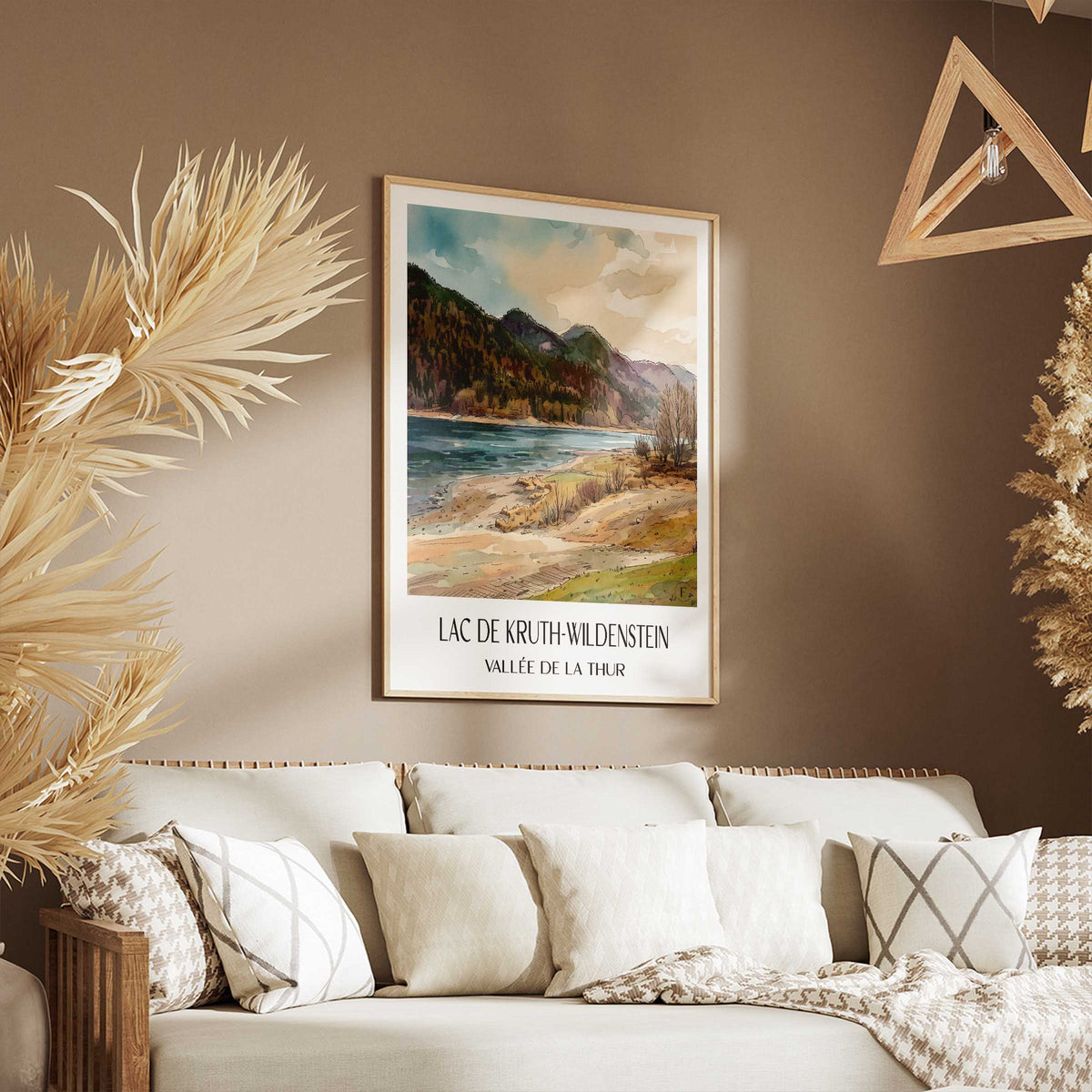 lac-de-kruth-wildenstein-vallée-de-la-thur-frankreich-poster-aquarell