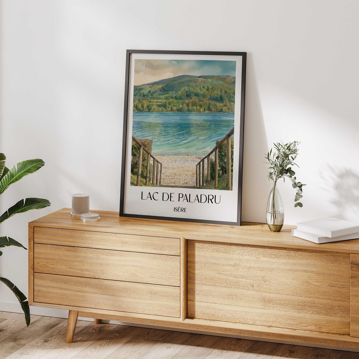 lac-de-paladru-isère-frankreich-poster-aquarell