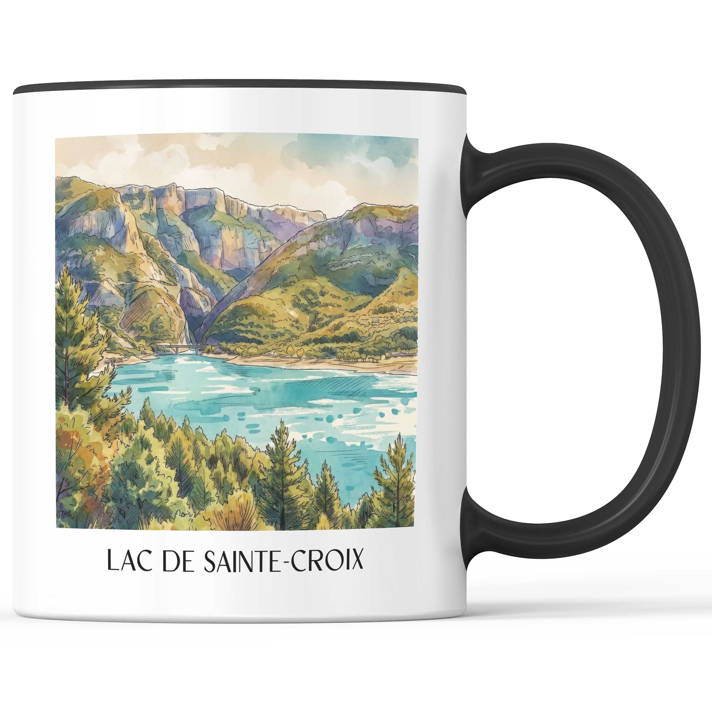 lac-de-sainte-croix-verdon-frankreich-kaffeebecher-aquarell