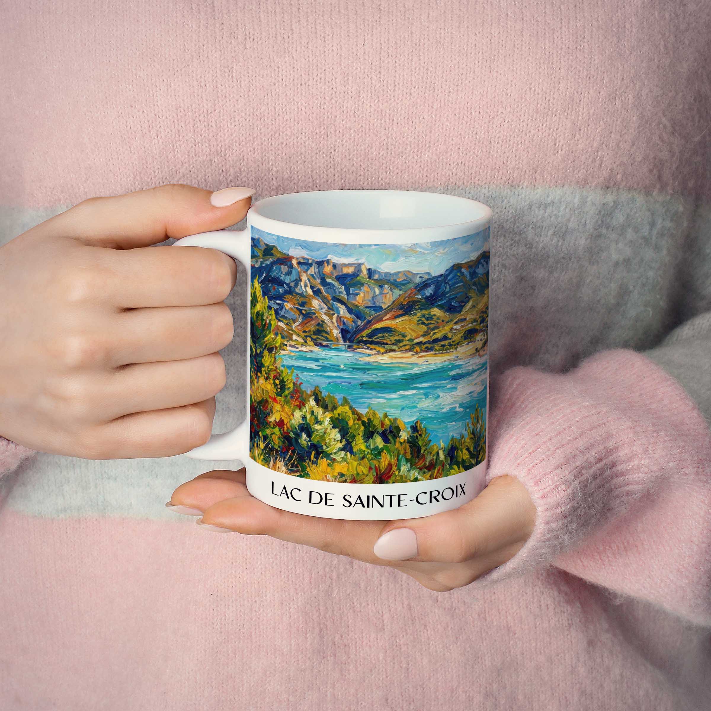 lac-de-sainte-croix-verdon-frankreich-kaffeebecher-oil-painting-oelgemaelde