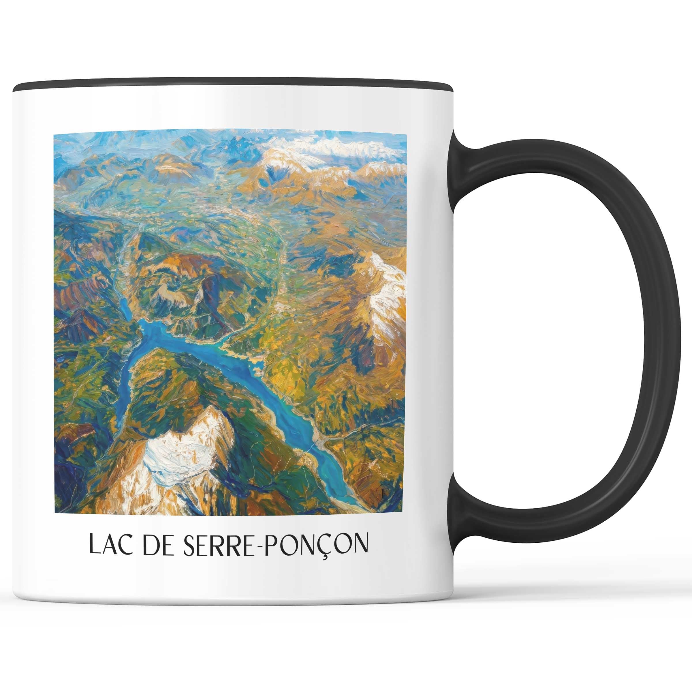 lac-de-serre-ponçon-provence-frankreich-kaffeebecher-oil-painting-oelgemaelde